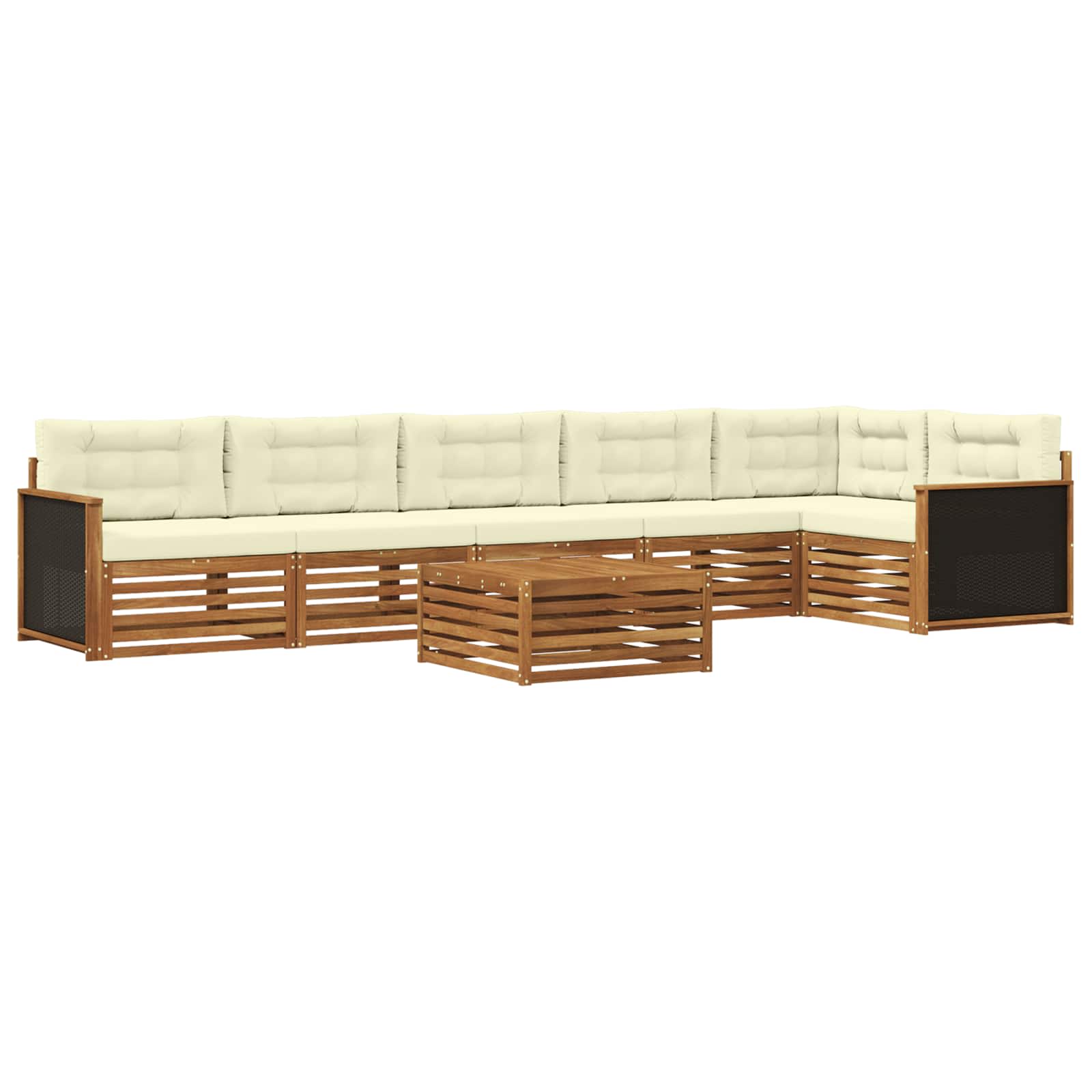 vidaXL Buiten bankenset 7 pcs Naturel Massief Acaciahout