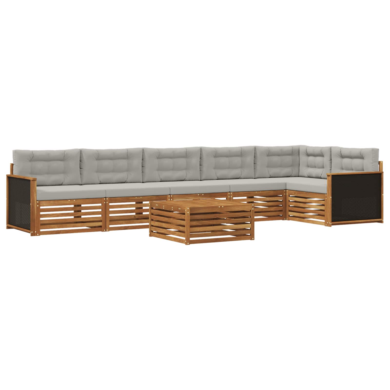 vidaXL Buiten bankenset 7 pcs Naturel Massief Acaciahout