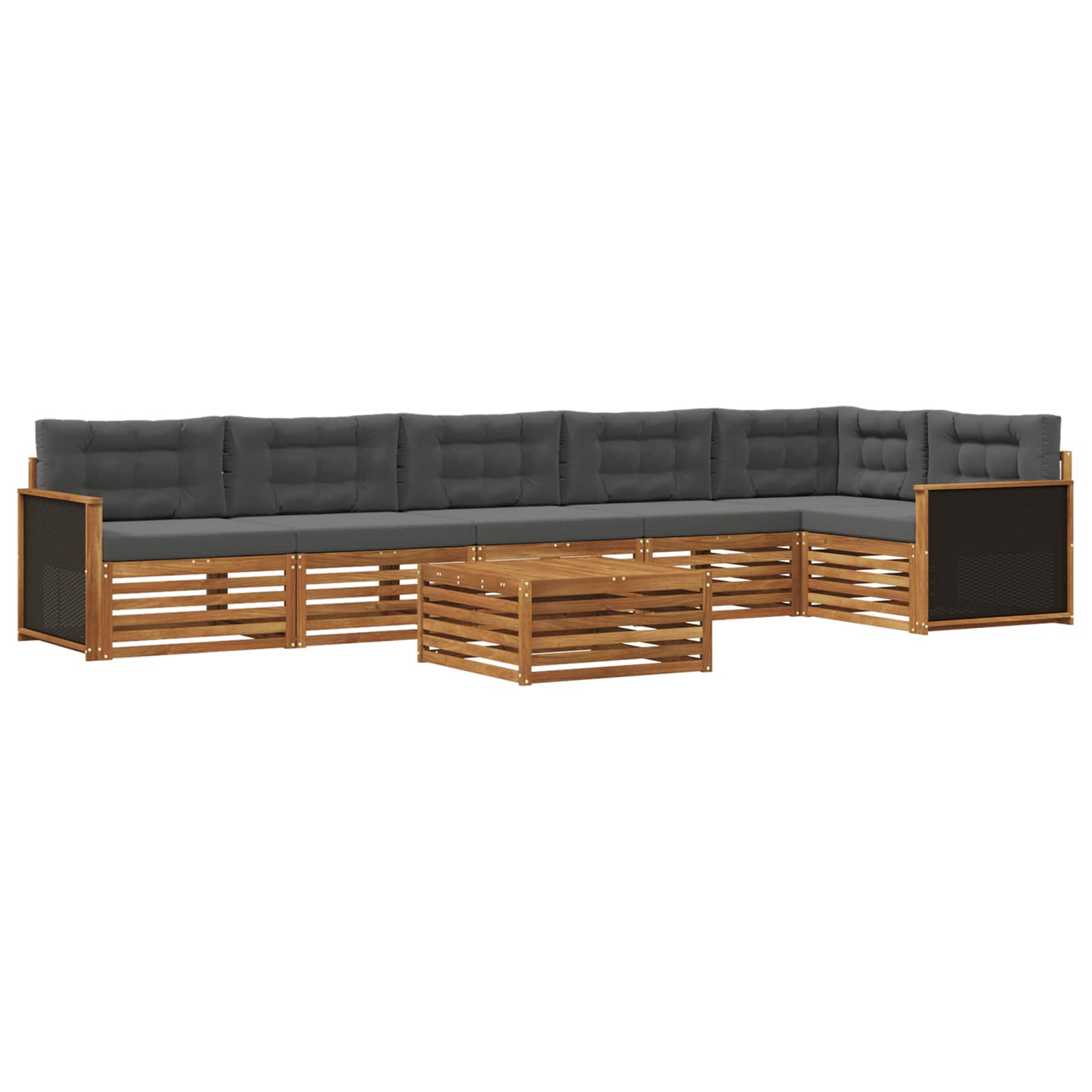 vidaXL Buiten bankenset 7 pcs Naturel Massief Acaciahout