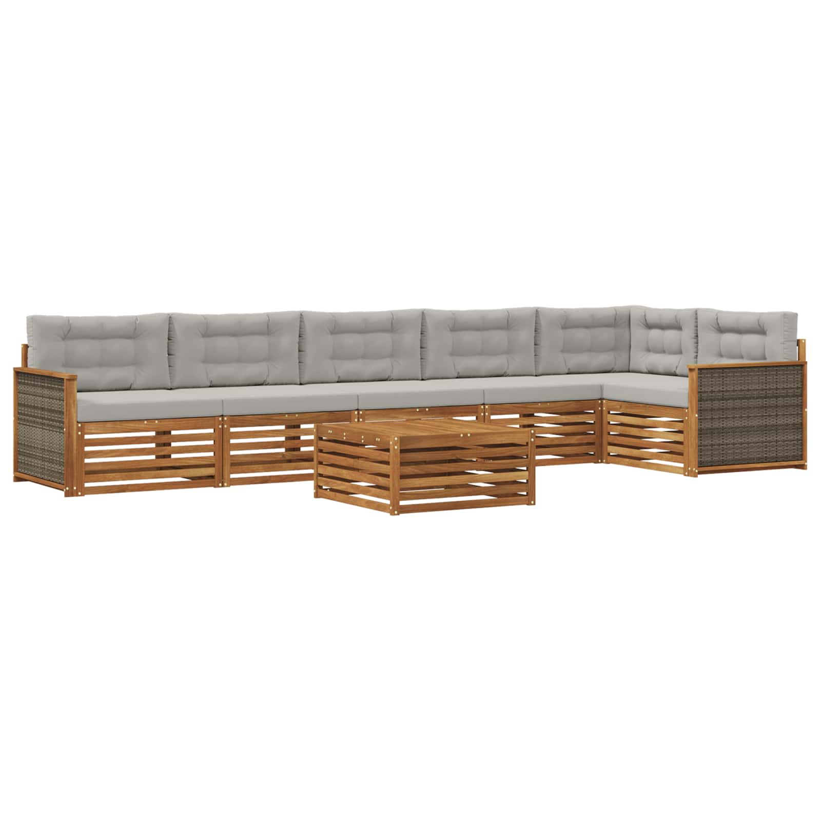vidaXL Buiten bankenset 7 pcs Naturel Massief Acaciahout