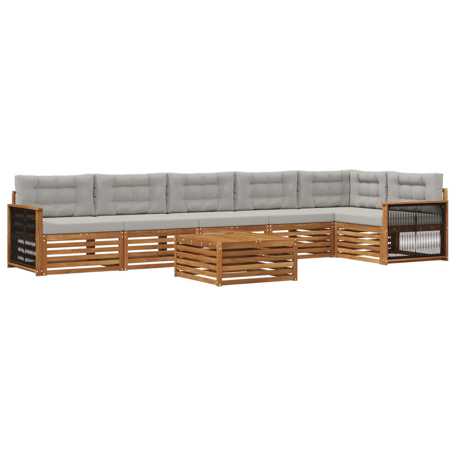 vidaXL Buiten bankenset 7 pcs Naturel Massief Acaciahout
