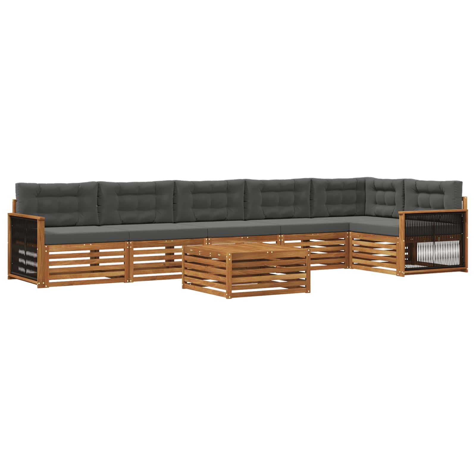 vidaXL Buiten bankenset 7 pcs Naturel Massief Acaciahout