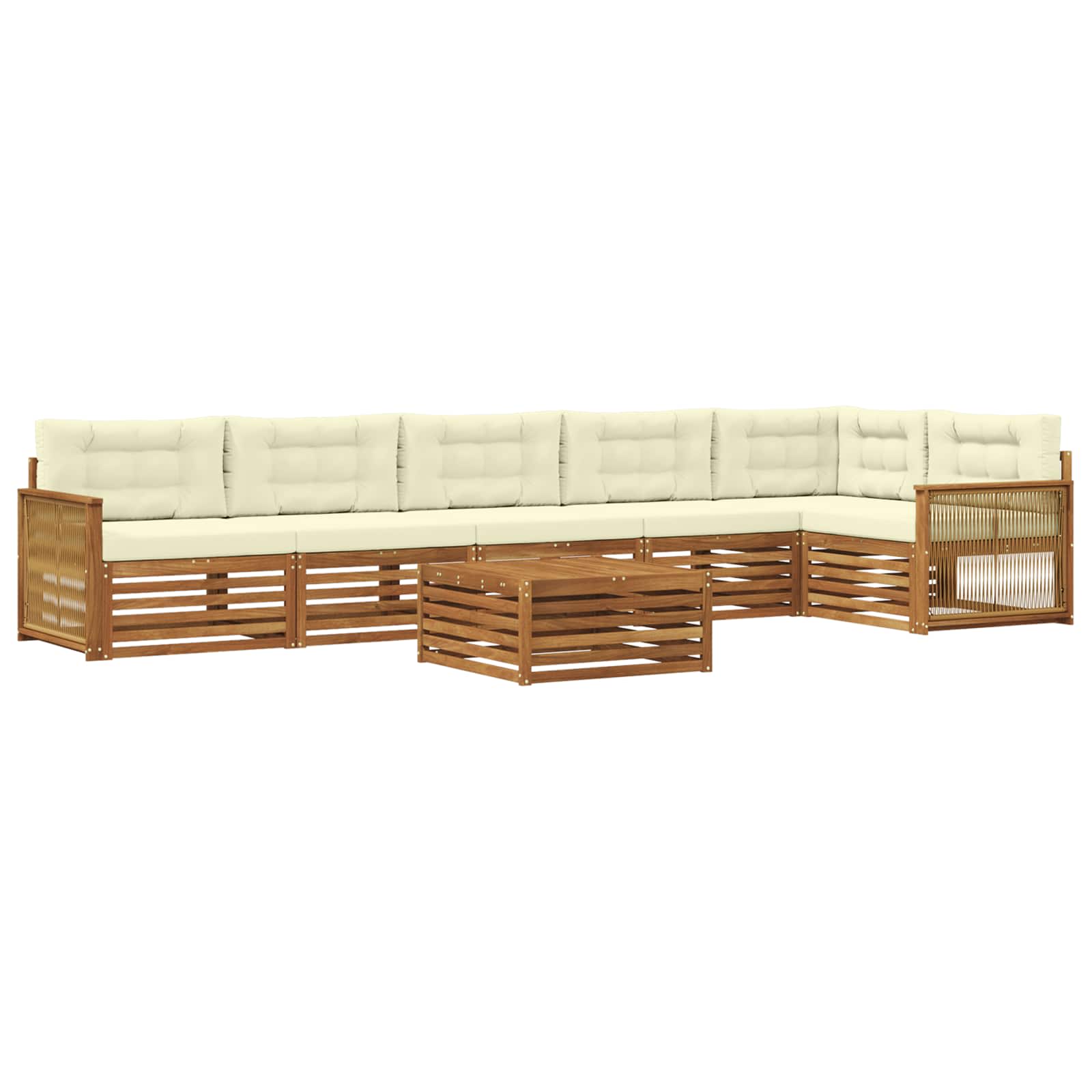 vidaXL Buiten bankenset 7 pcs Naturel Massief Acaciahout
