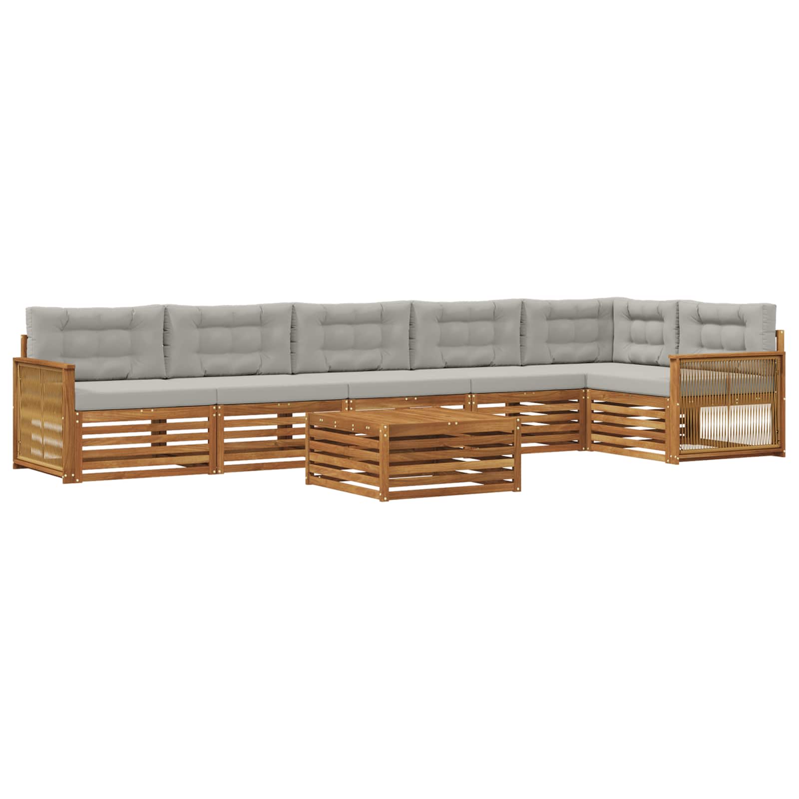 vidaXL Buiten bankenset 7 pcs Naturel Massief Acaciahout