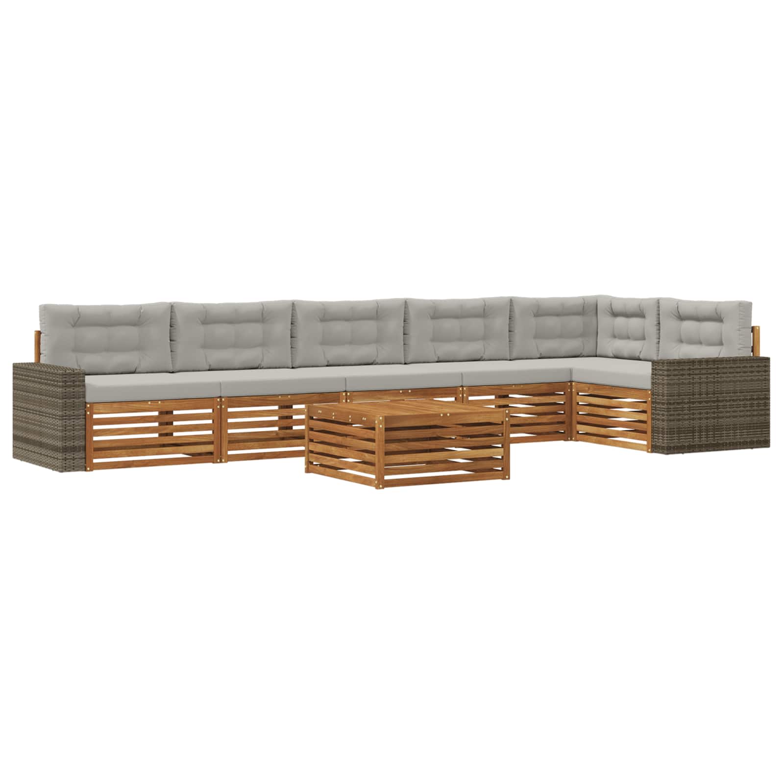 vidaXL Buiten bankenset 7 pcs Naturel Massief Acaciahout