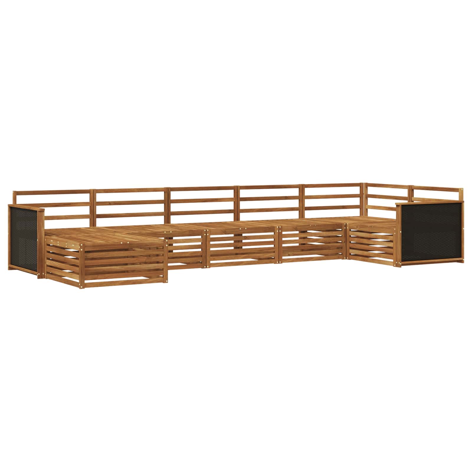 vidaXL Sofa-Sets 7 pcs Naturel Massief Acaciahout