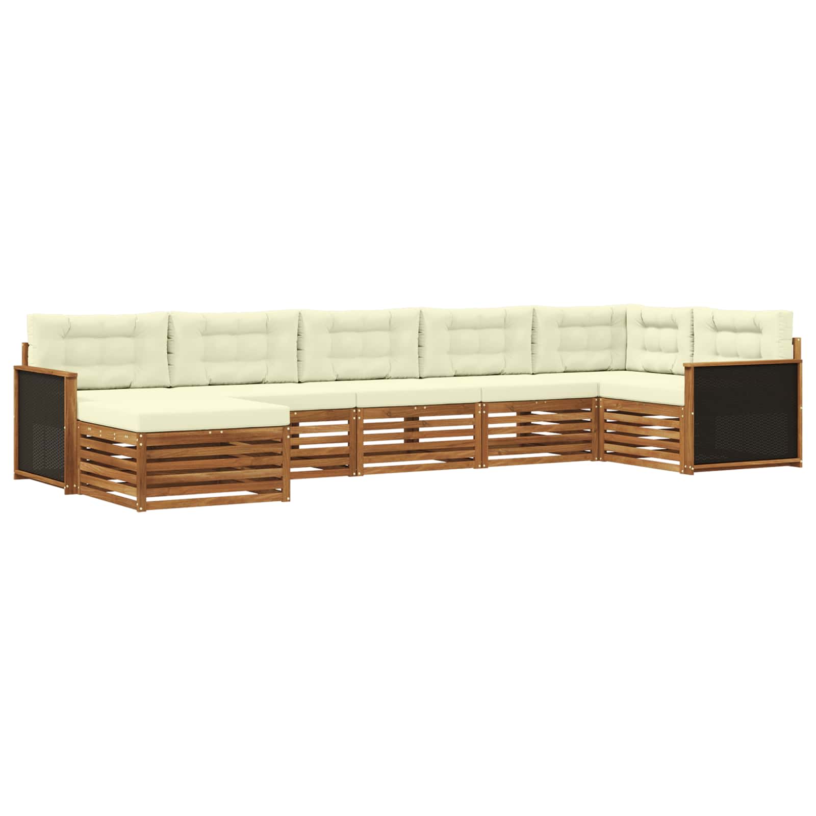 vidaXL Sofa-Sets 7 pcs Naturel Massief Acaciahout