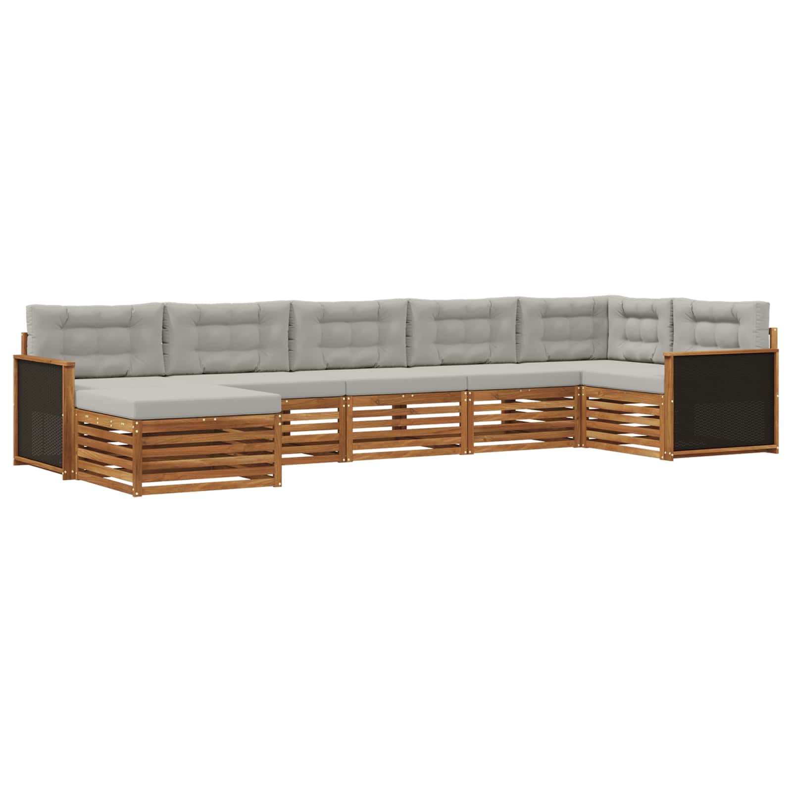 vidaXL Sofa-Sets 7 pcs Naturel Massief Acaciahout