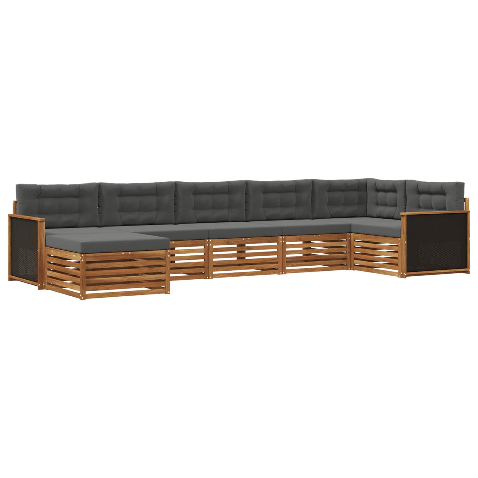 vidaXL Sofa-Sets 7 pcs Naturel Massief Acaciahout