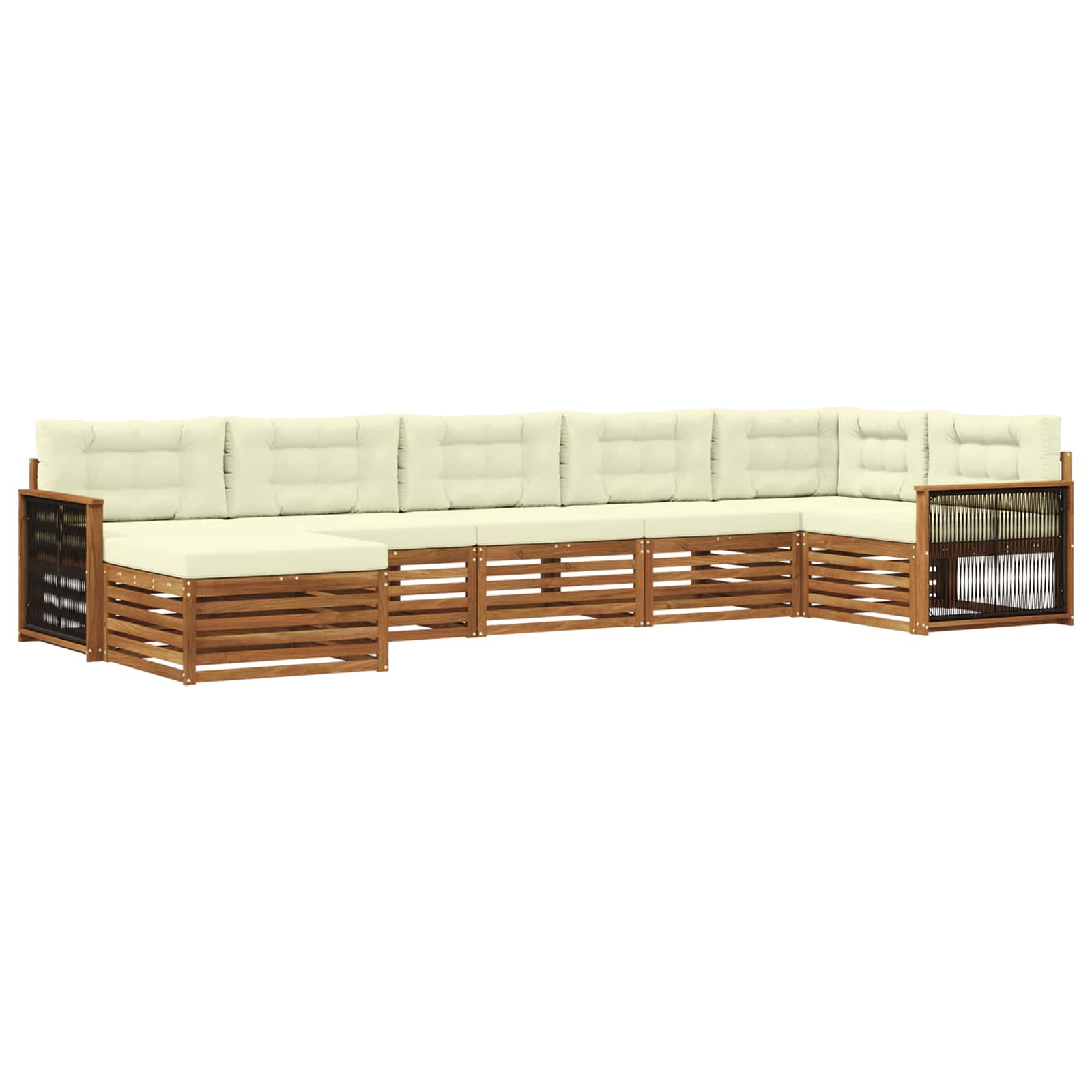 vidaXL Sofa-Sets 7 pcs Naturel Massief Acaciahout