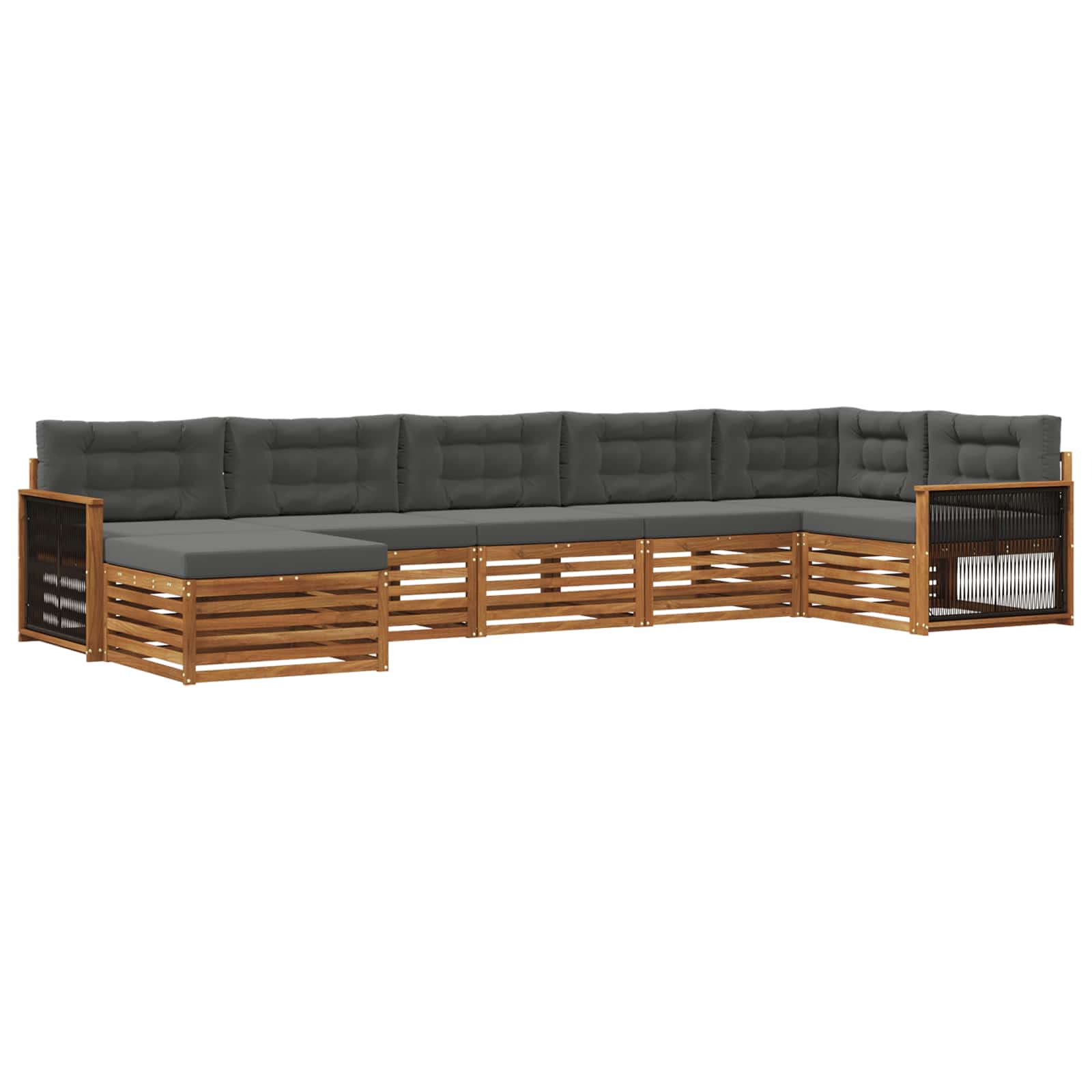 vidaXL Sofa-Sets 7 pcs Naturel Massief Acaciahout