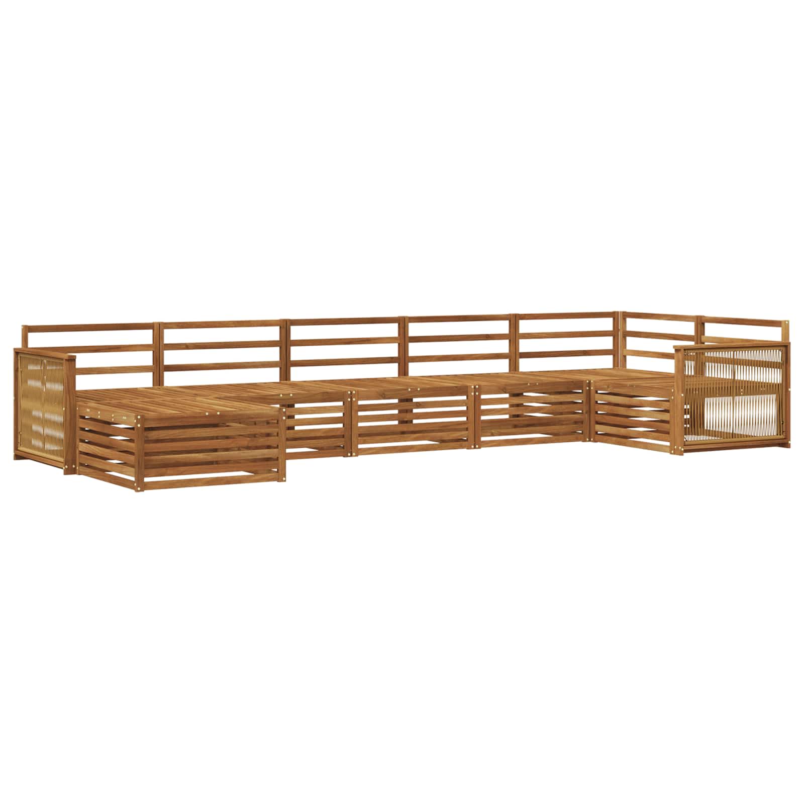 vidaXL Sofa-Sets 7 pcs Naturel Massief Acaciahout