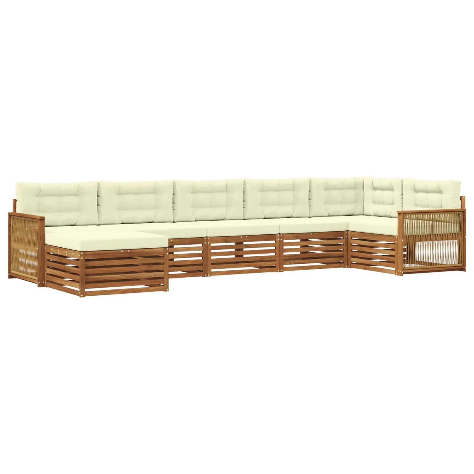 vidaXL Sofa-Sets 7 pcs Naturel Massief Acaciahout