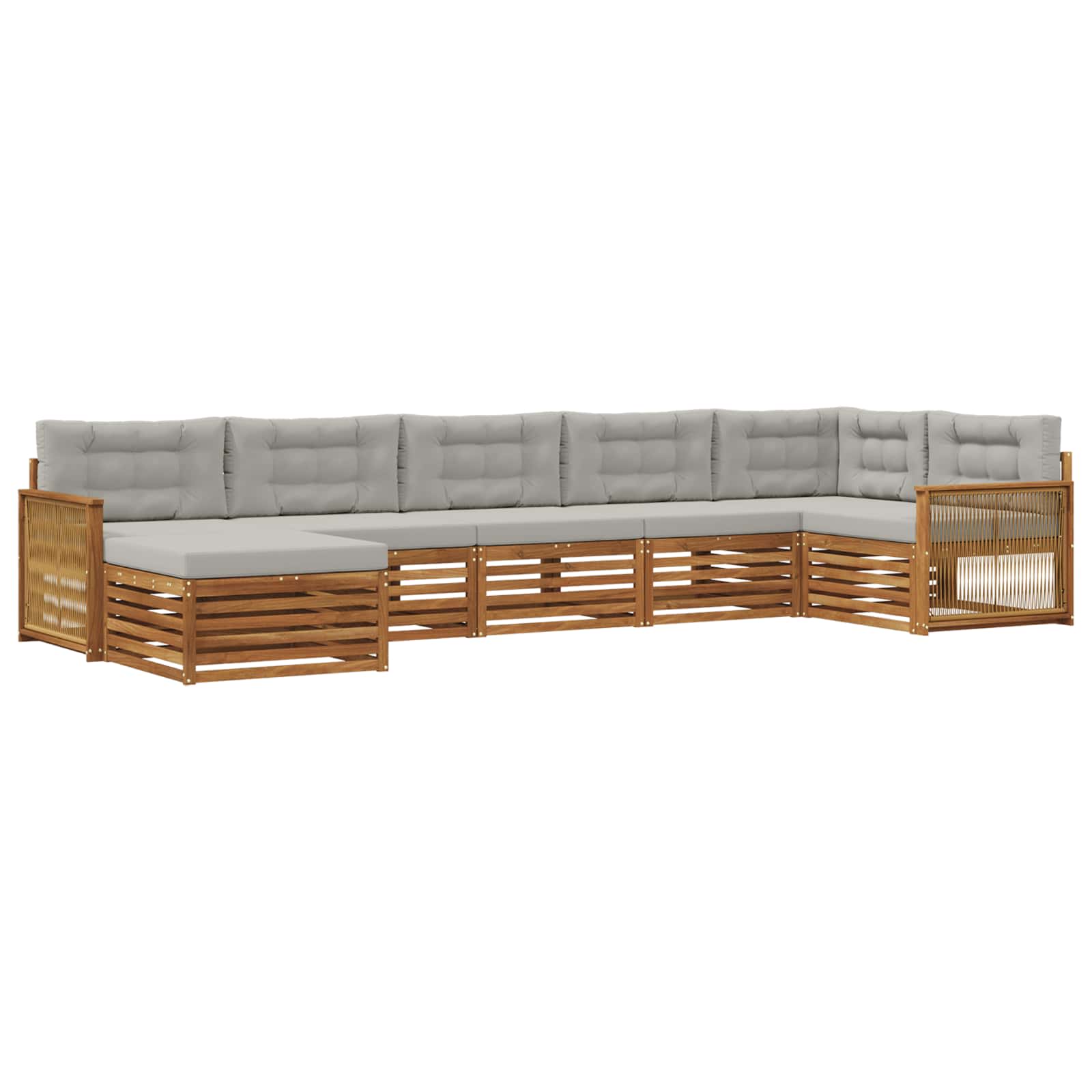 vidaXL Sofa-Sets 7 pcs Naturel Massief Acaciahout
