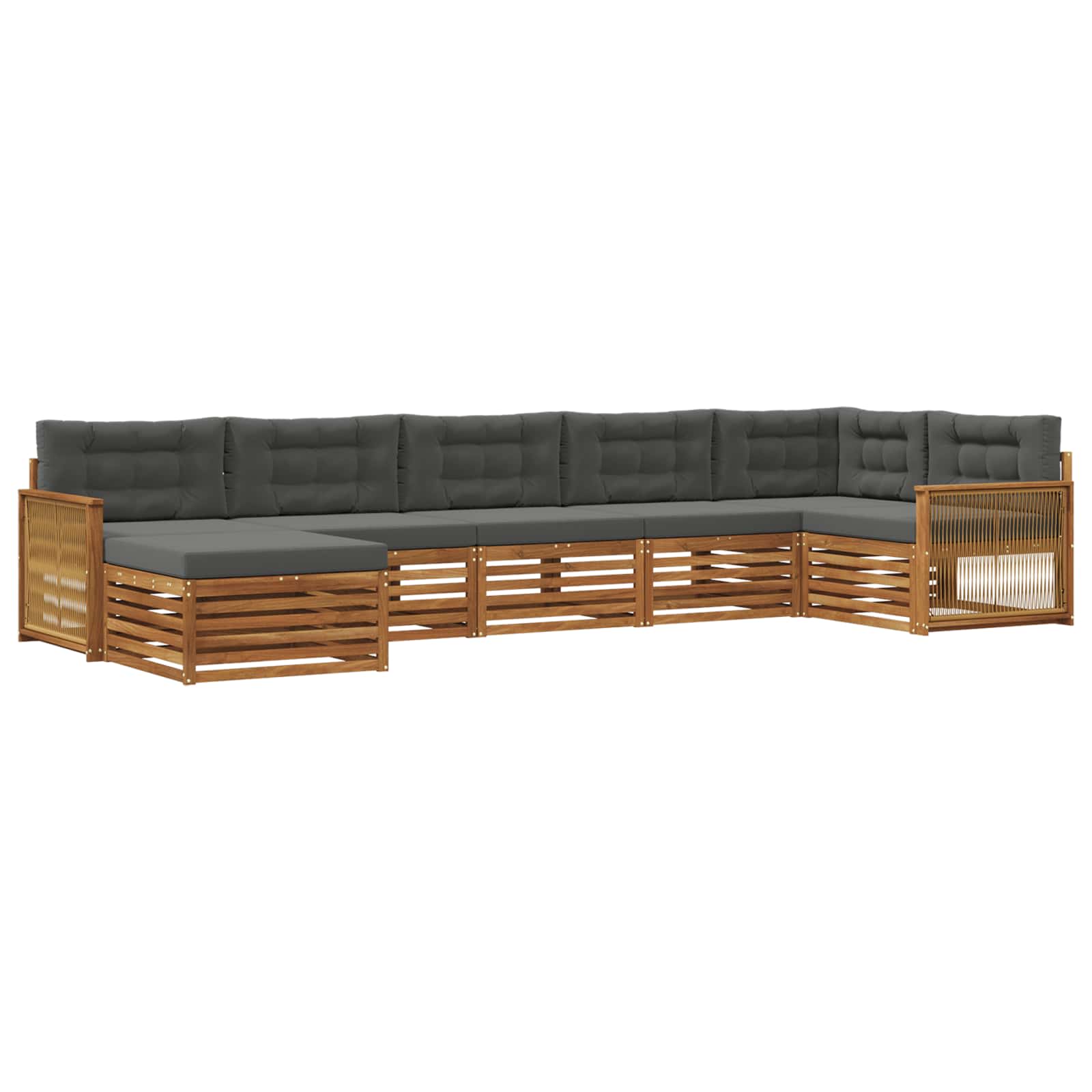 vidaXL Sofa-Sets 7 pcs Naturel Massief Acaciahout