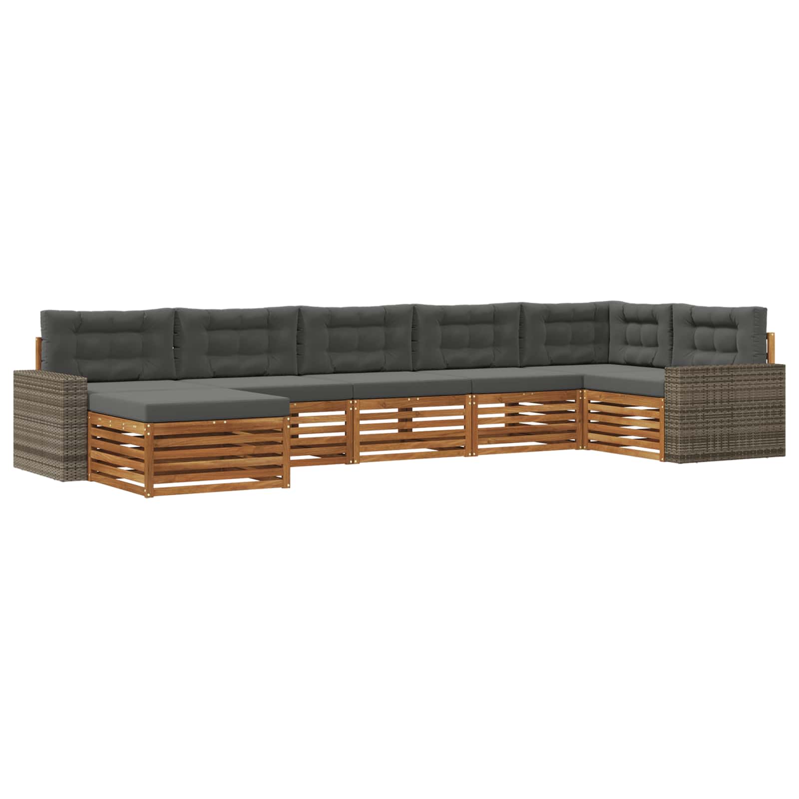 vidaXL Sofa-Sets 7 pcs Naturel Massief Acaciahout