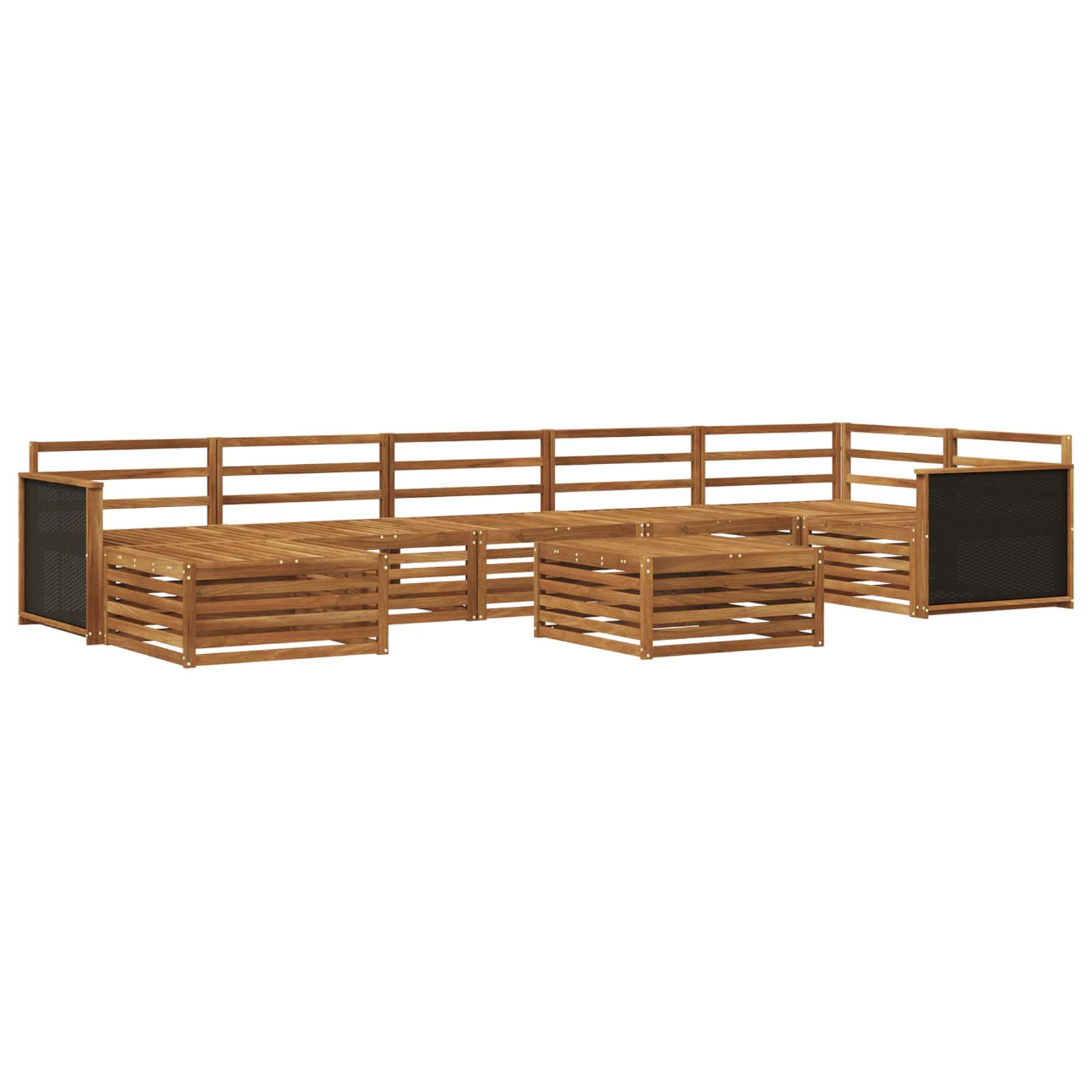 vidaXL Sofa-Sets 8 pcs Naturel Massief Acaciahout