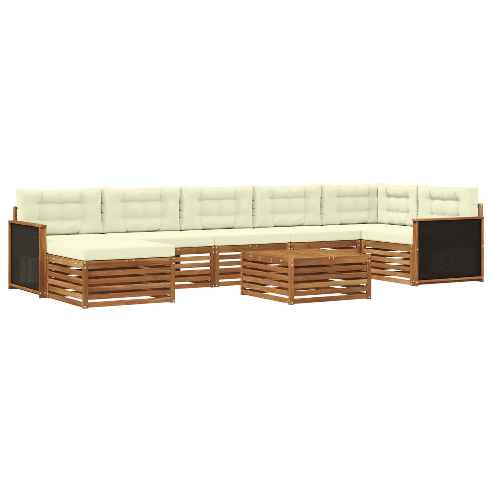 vidaXL Sofa-Sets 8 pcs Naturel Massief Acaciahout