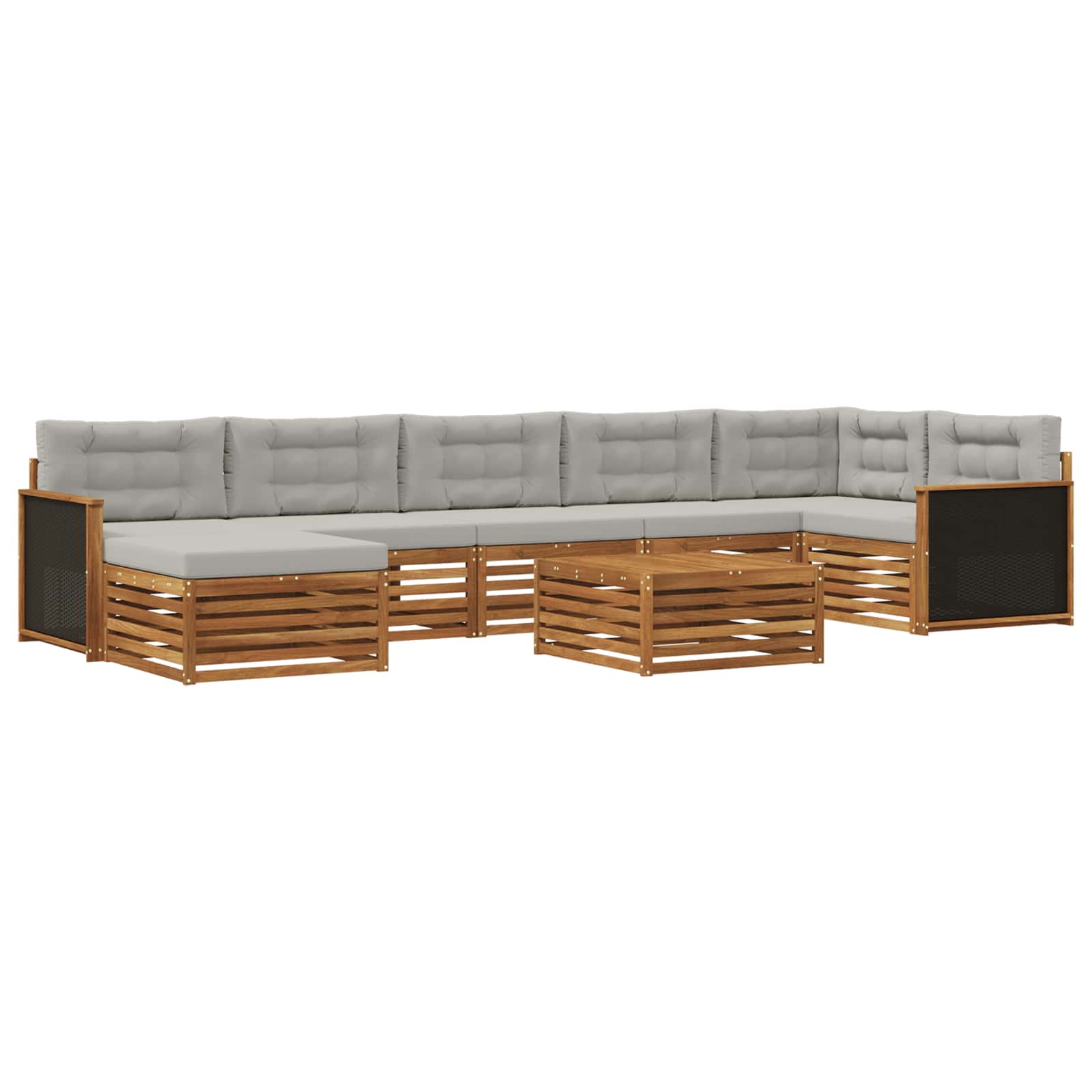 vidaXL Sofa-Sets 8 pcs Naturel Massief Acaciahout