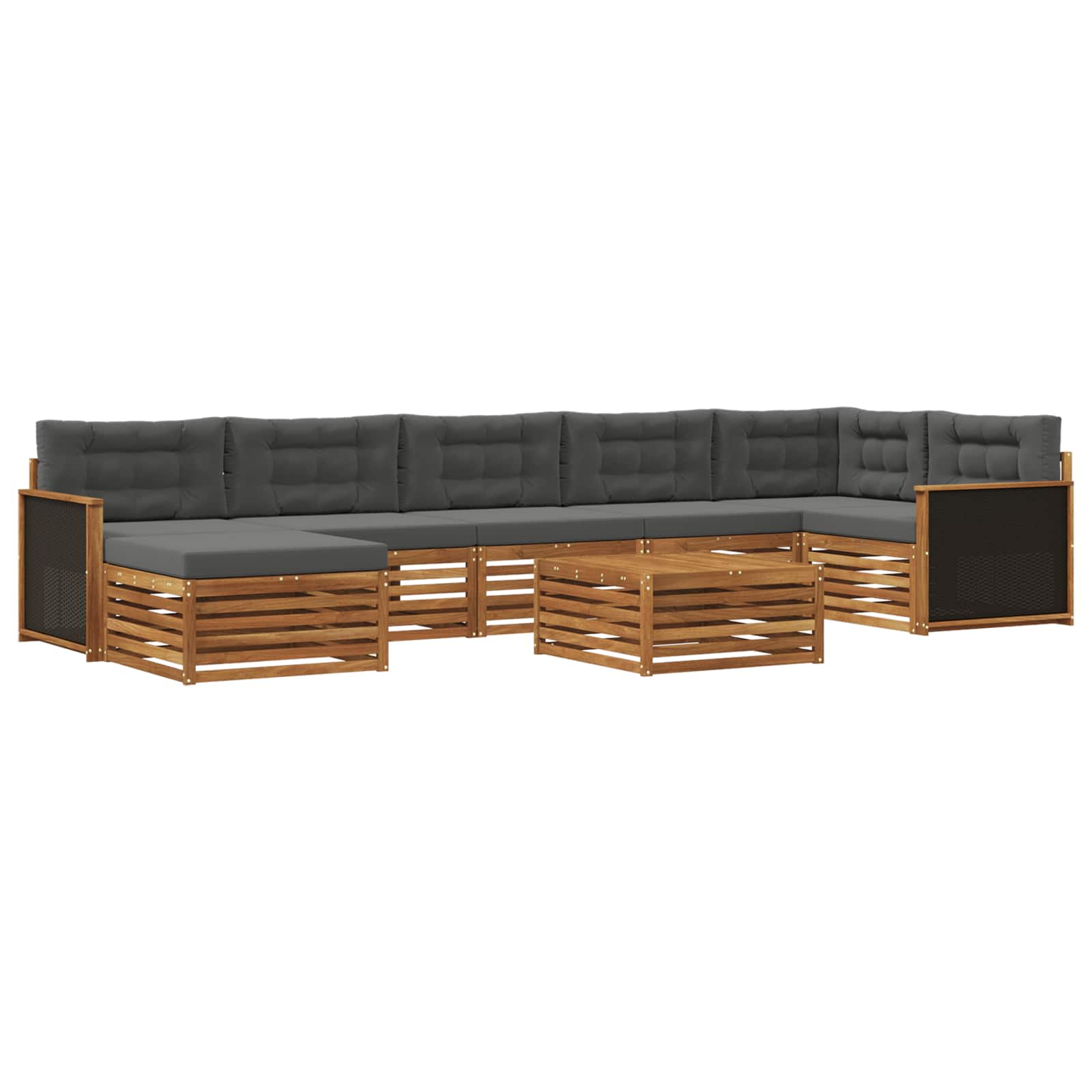 vidaXL Sofa-Sets 8 pcs Naturel Massief Acaciahout