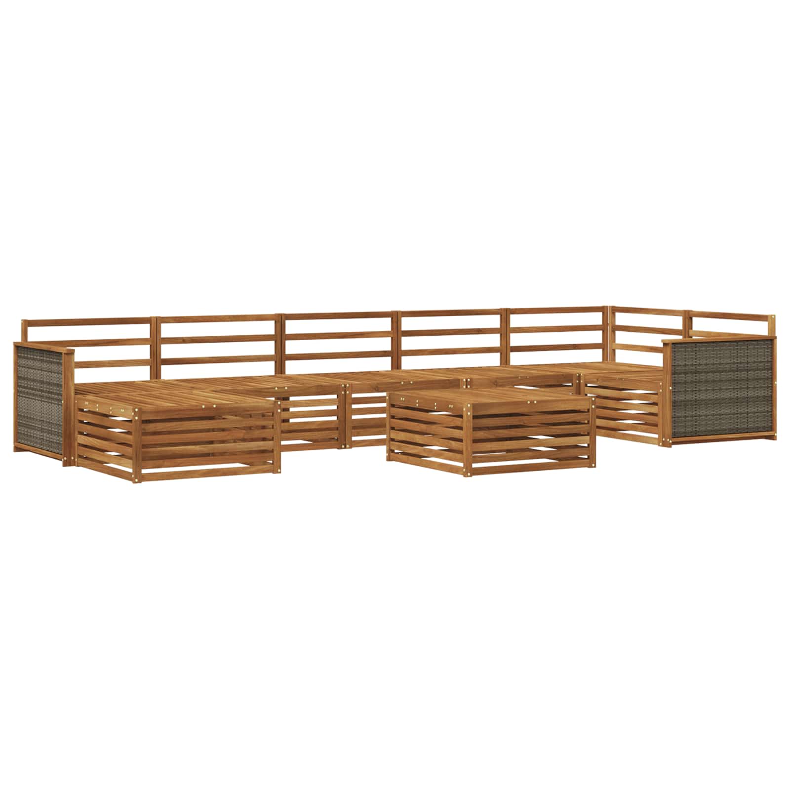 vidaXL Sofa-Sets 8 pcs Naturel Massief Acaciahout