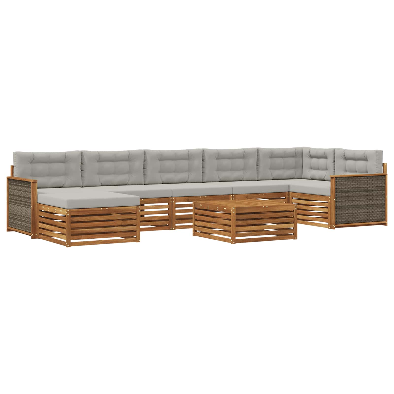 vidaXL Sofa-Sets 8 pcs Naturel Massief Acaciahout