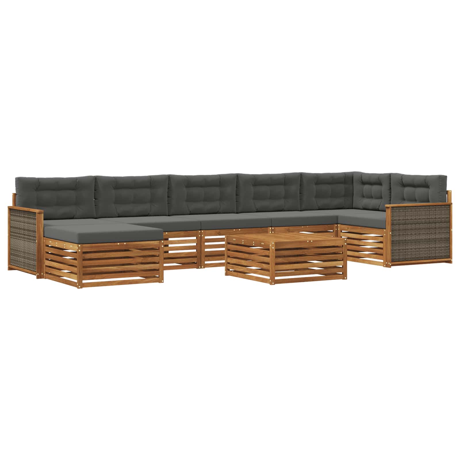 vidaXL Sofa-Sets 8 pcs Naturel Massief Acaciahout
