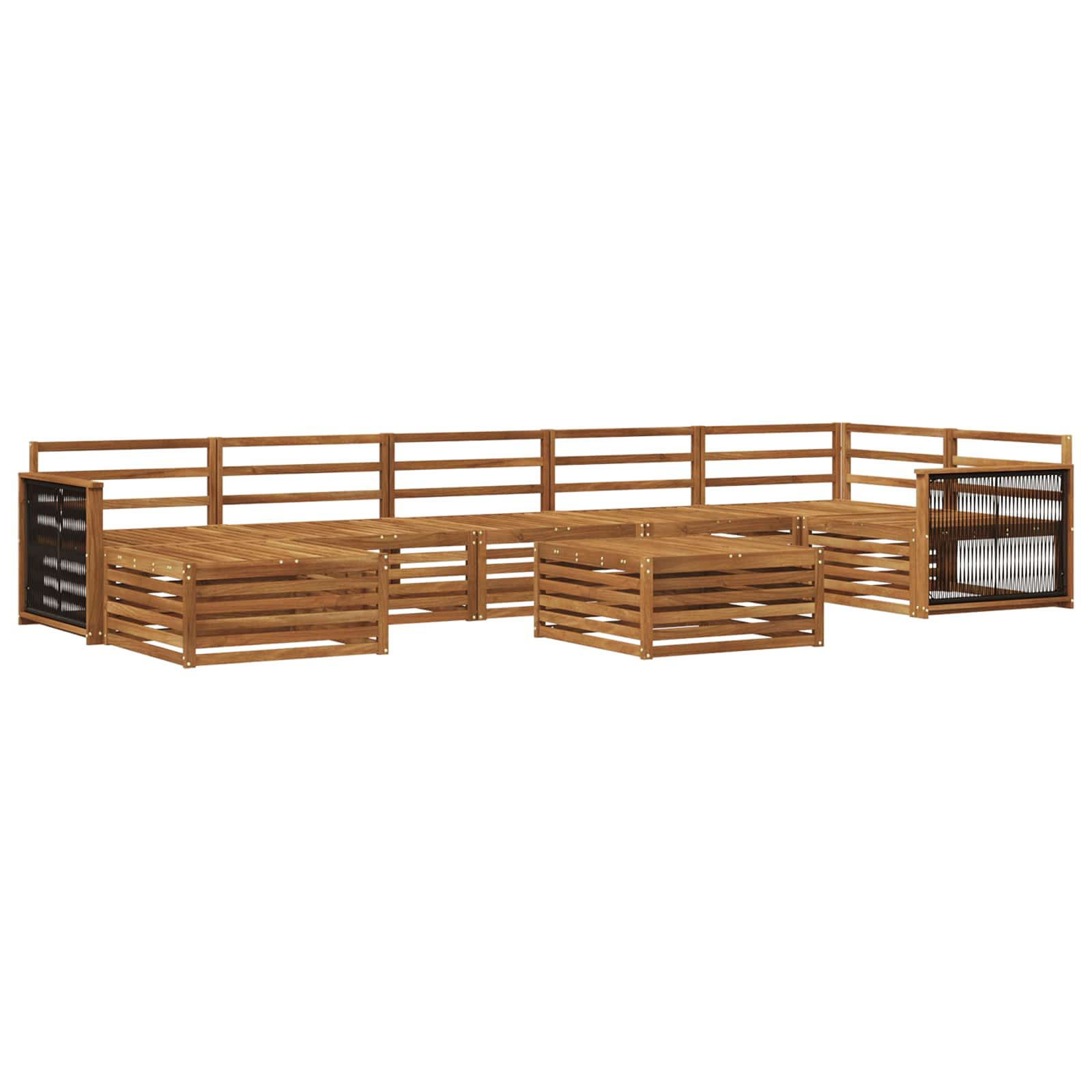 vidaXL Sofa-Sets 8 pcs Naturel Massief Acaciahout