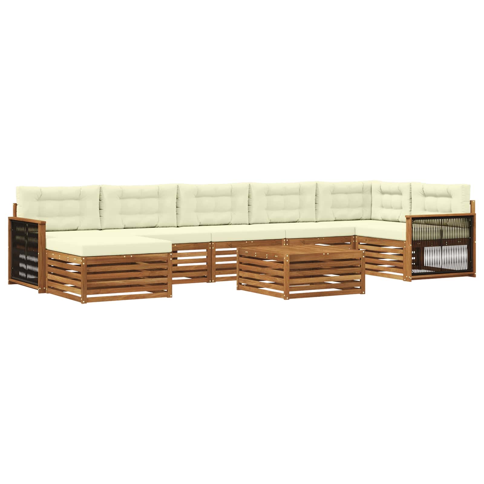 vidaXL Sofa-Sets 8 pcs Naturel Massief Acaciahout