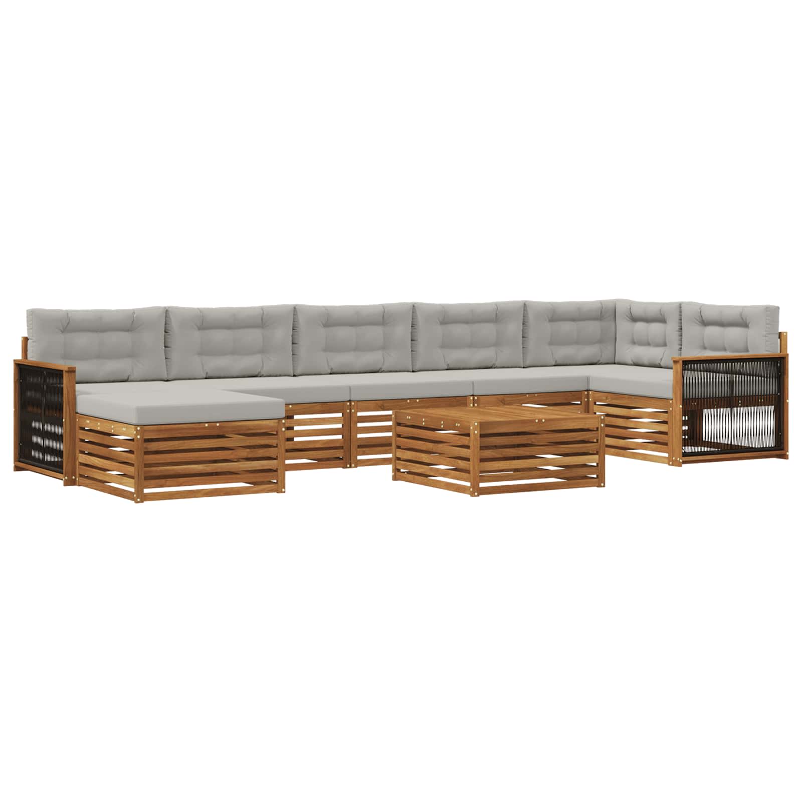 vidaXL Sofa-Sets 8 pcs Naturel Massief Acaciahout