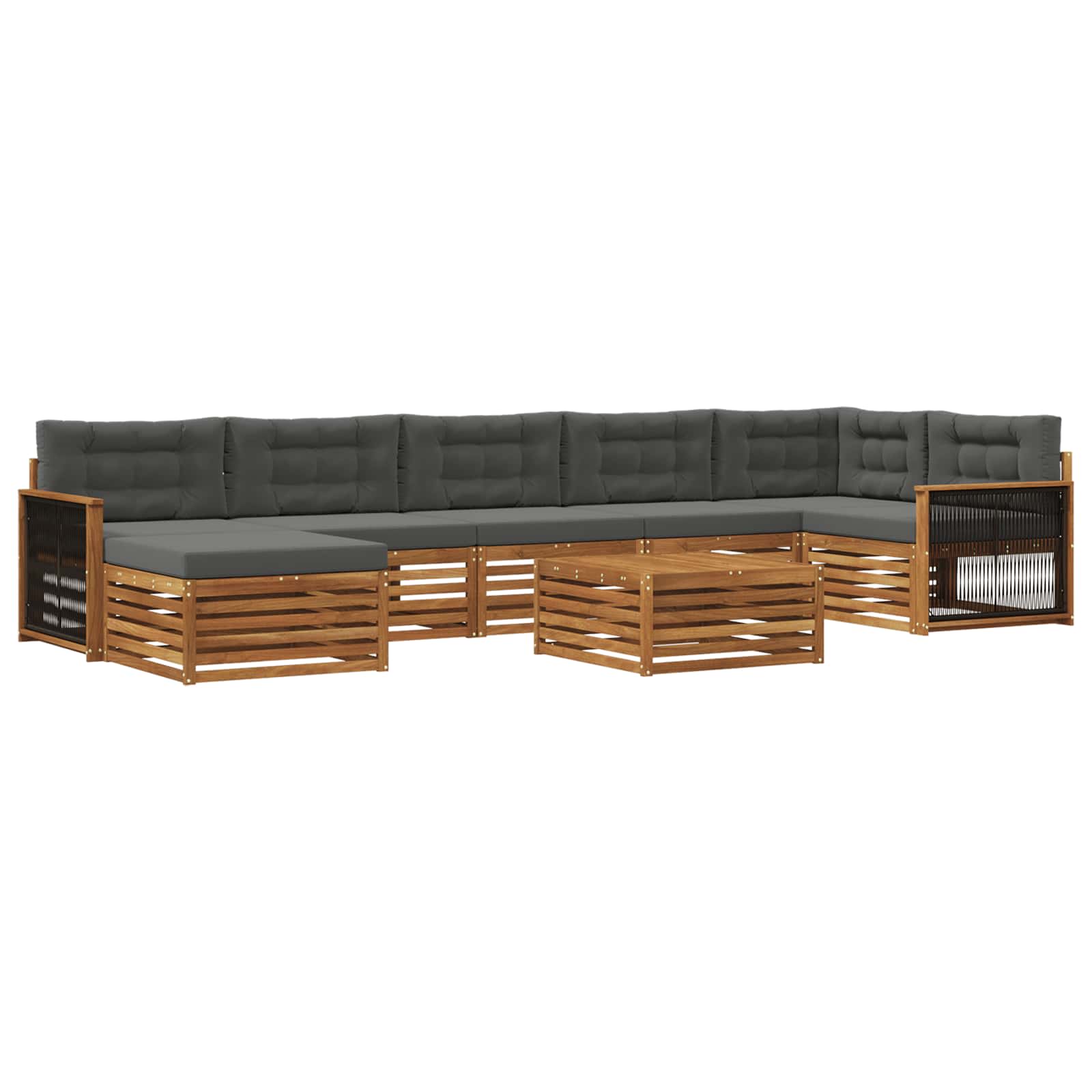 vidaXL Sofa-Sets 8 pcs Naturel Massief Acaciahout