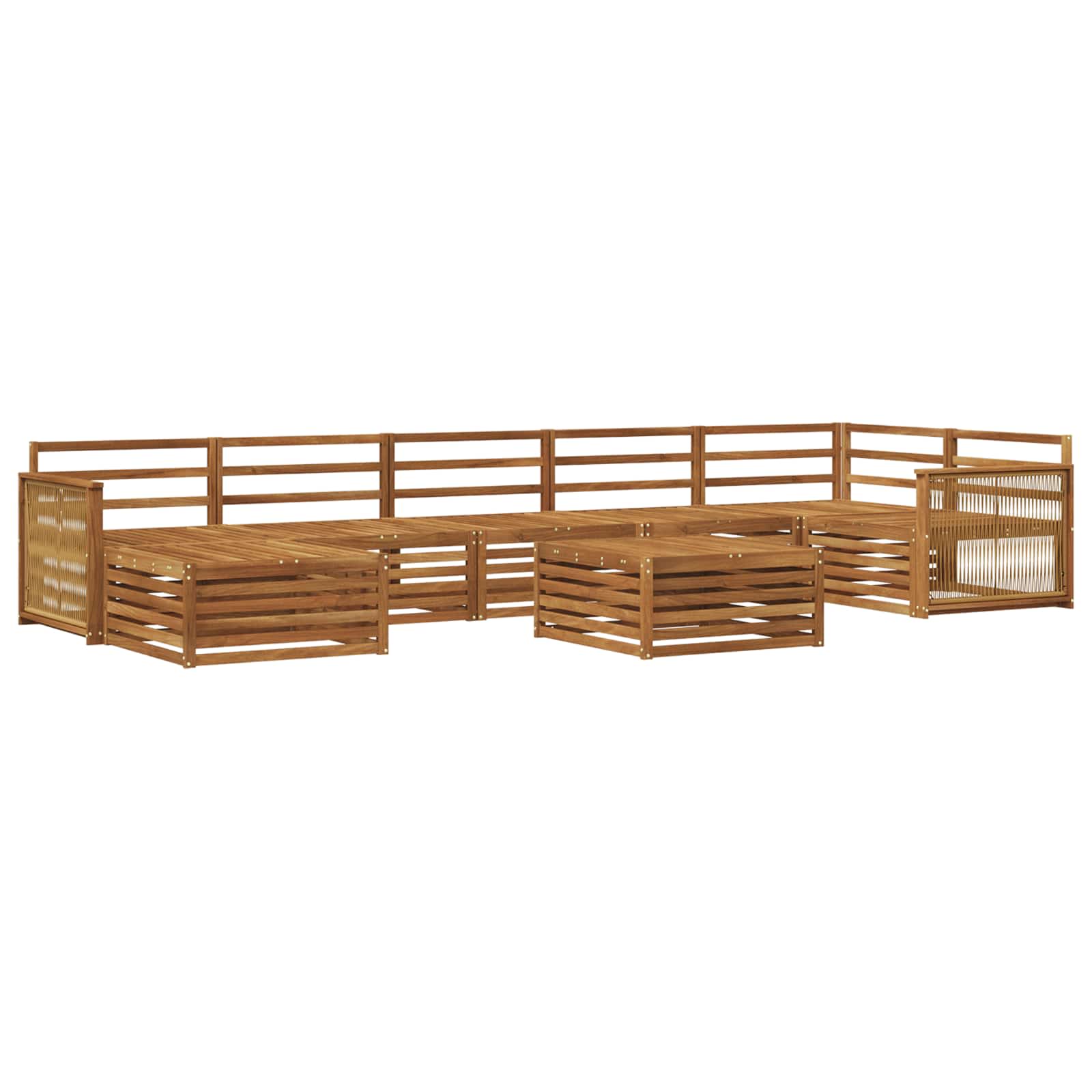 vidaXL Sofa-Sets 8 pcs Naturel Massief Acaciahout