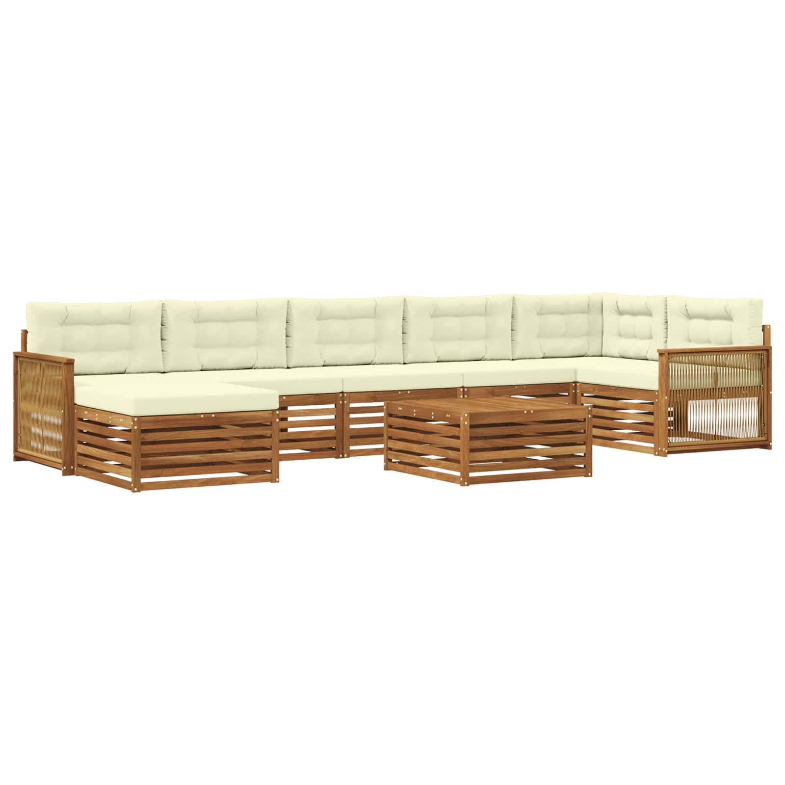 vidaXL Sofa-Sets 8 pcs Naturel Massief Acaciahout