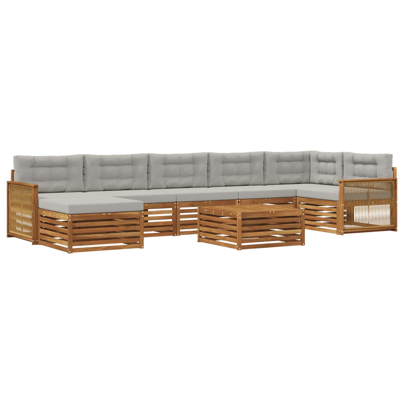 vidaXL Sofa-Sets 8 pcs Naturel Massief Acaciahout