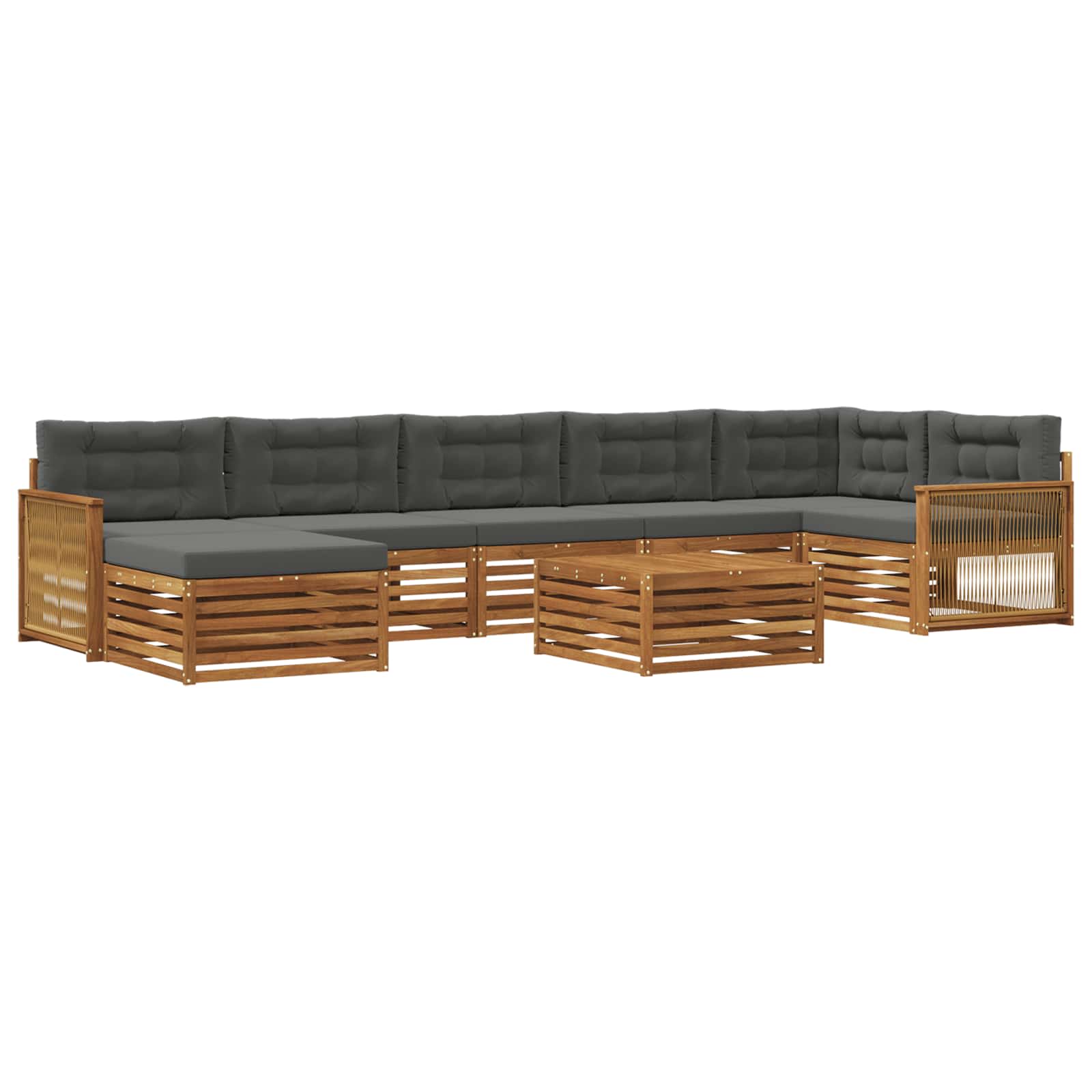 vidaXL Sofa-Sets 8 pcs Naturel Massief Acaciahout