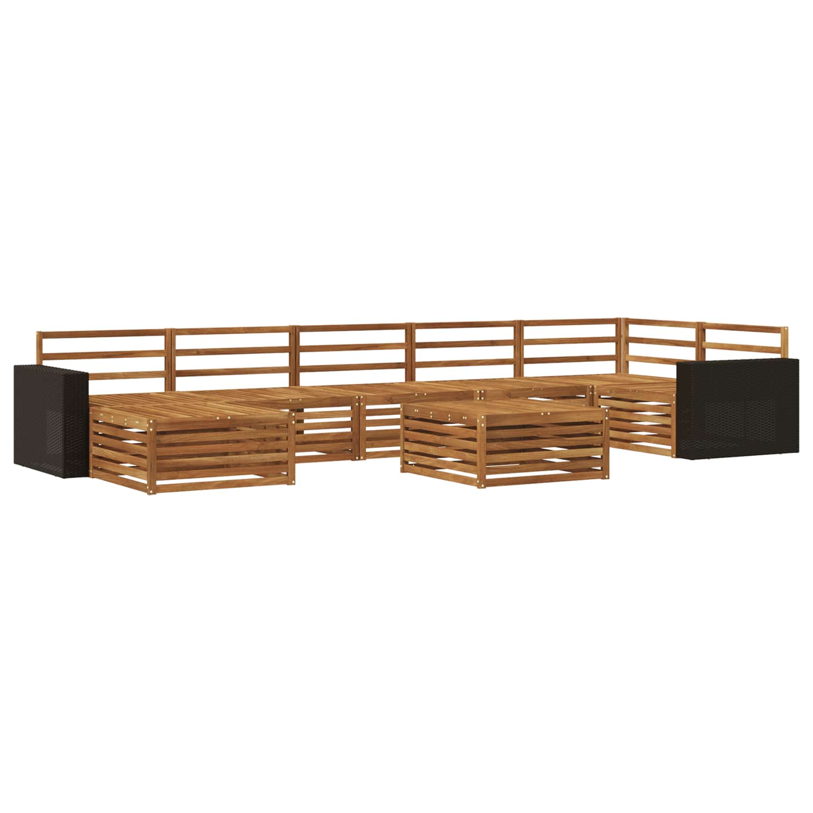 vidaXL Sofa-Sets 8 pcs Naturel Massief Acaciahout