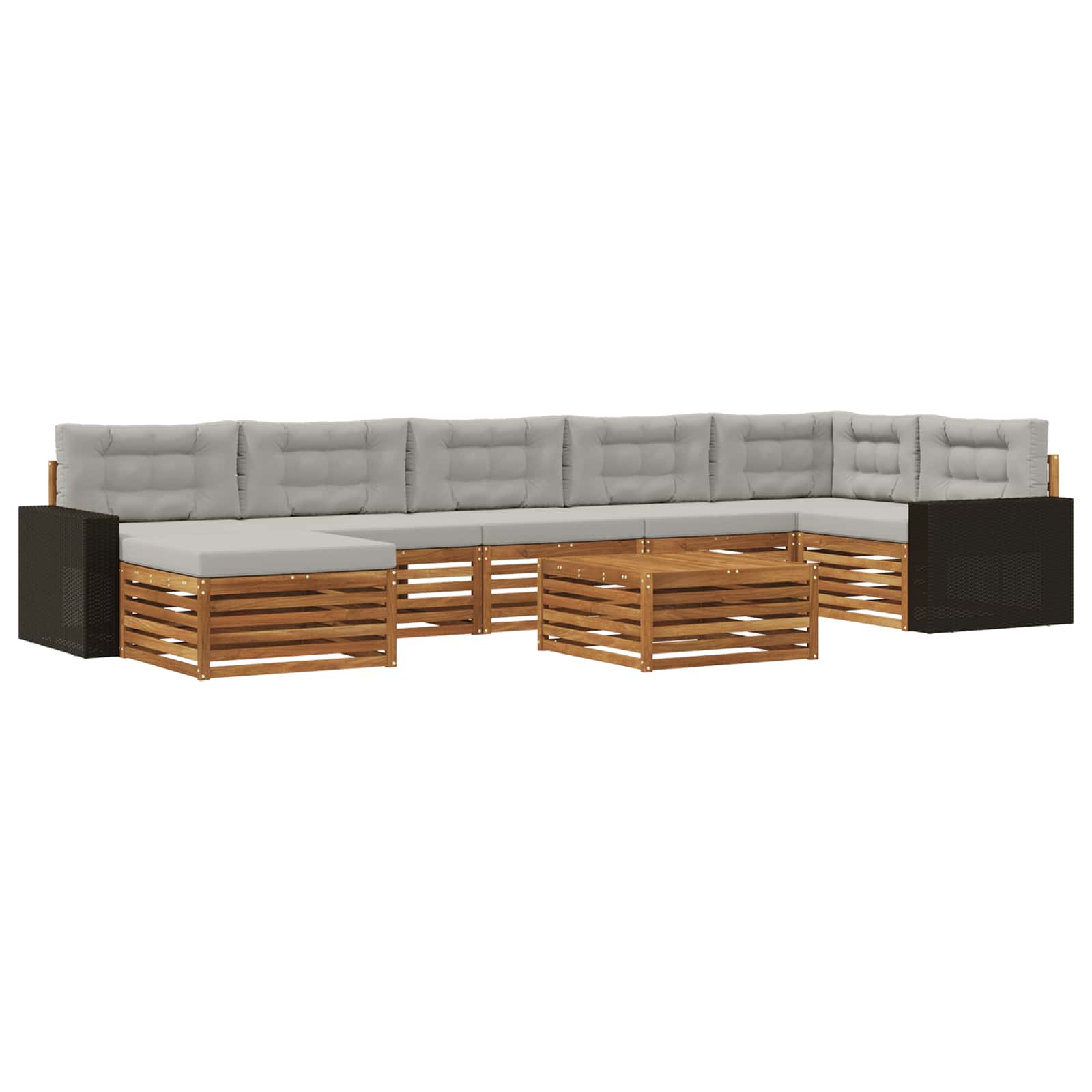 vidaXL Sofa-Sets 8 pcs Naturel Massief Acaciahout