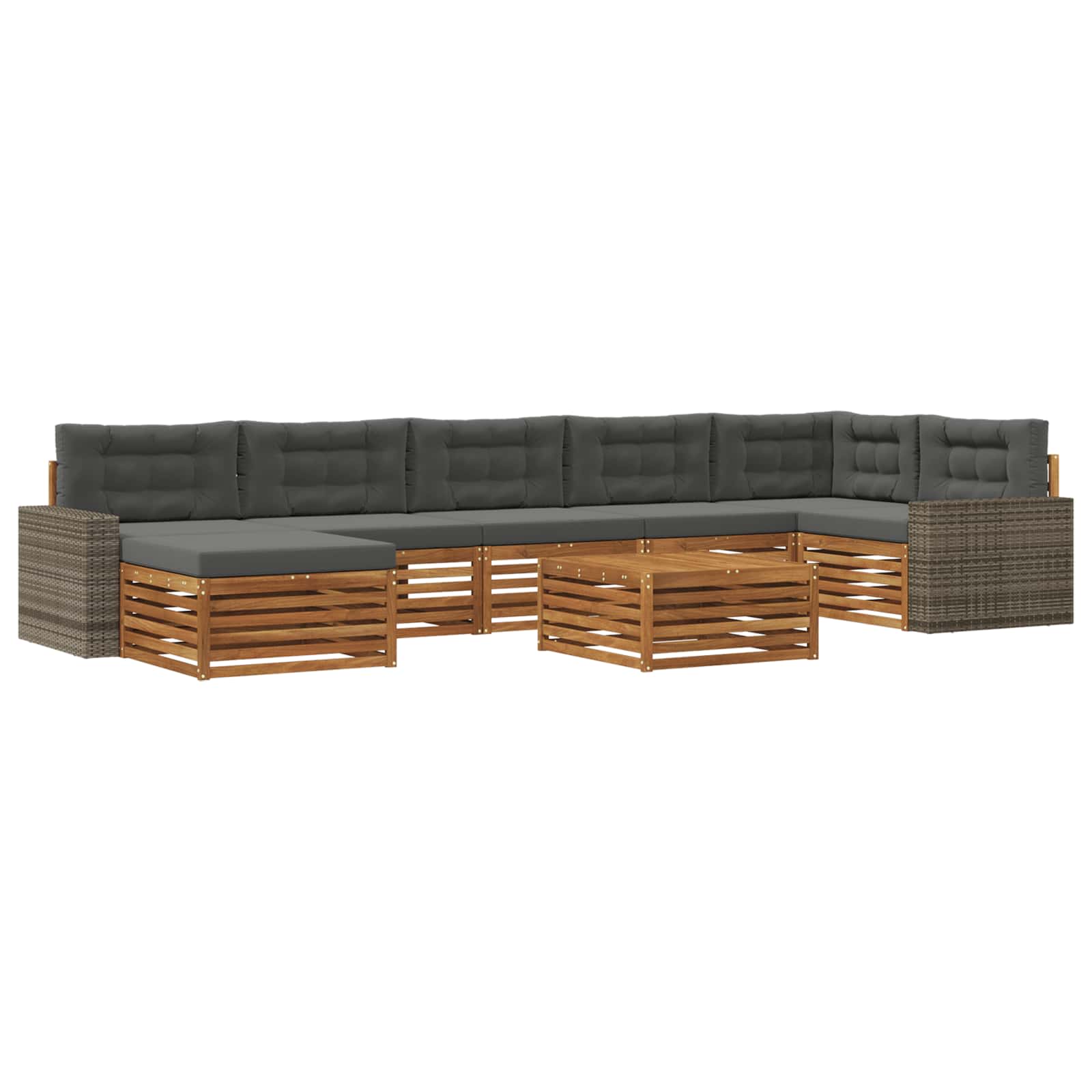 vidaXL Sofa-Sets 8 pcs Naturel Massief Acaciahout