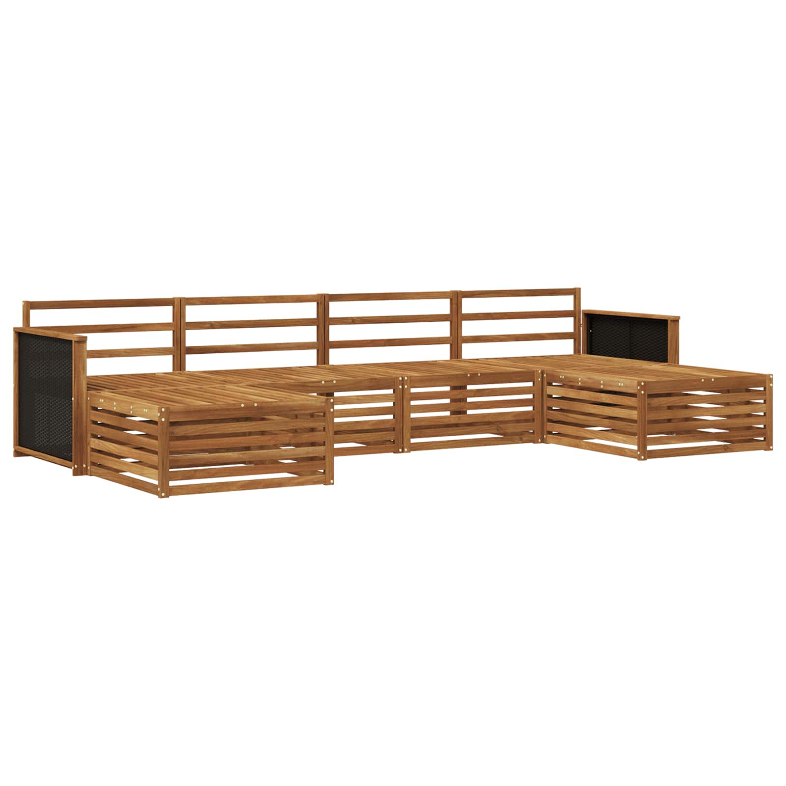 vidaXL Sofa-Sets 6 pcs Naturel Massief Acaciahout