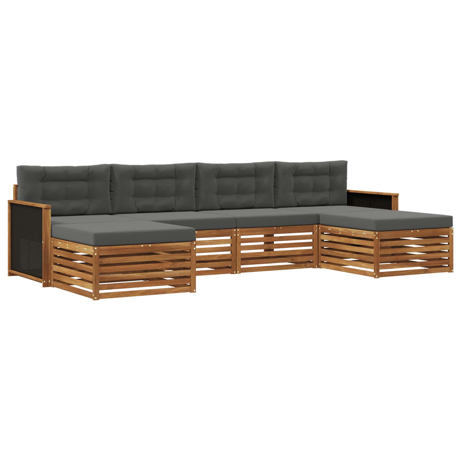 vidaXL Sofa-Sets 6 pcs Naturel Massief Acaciahout