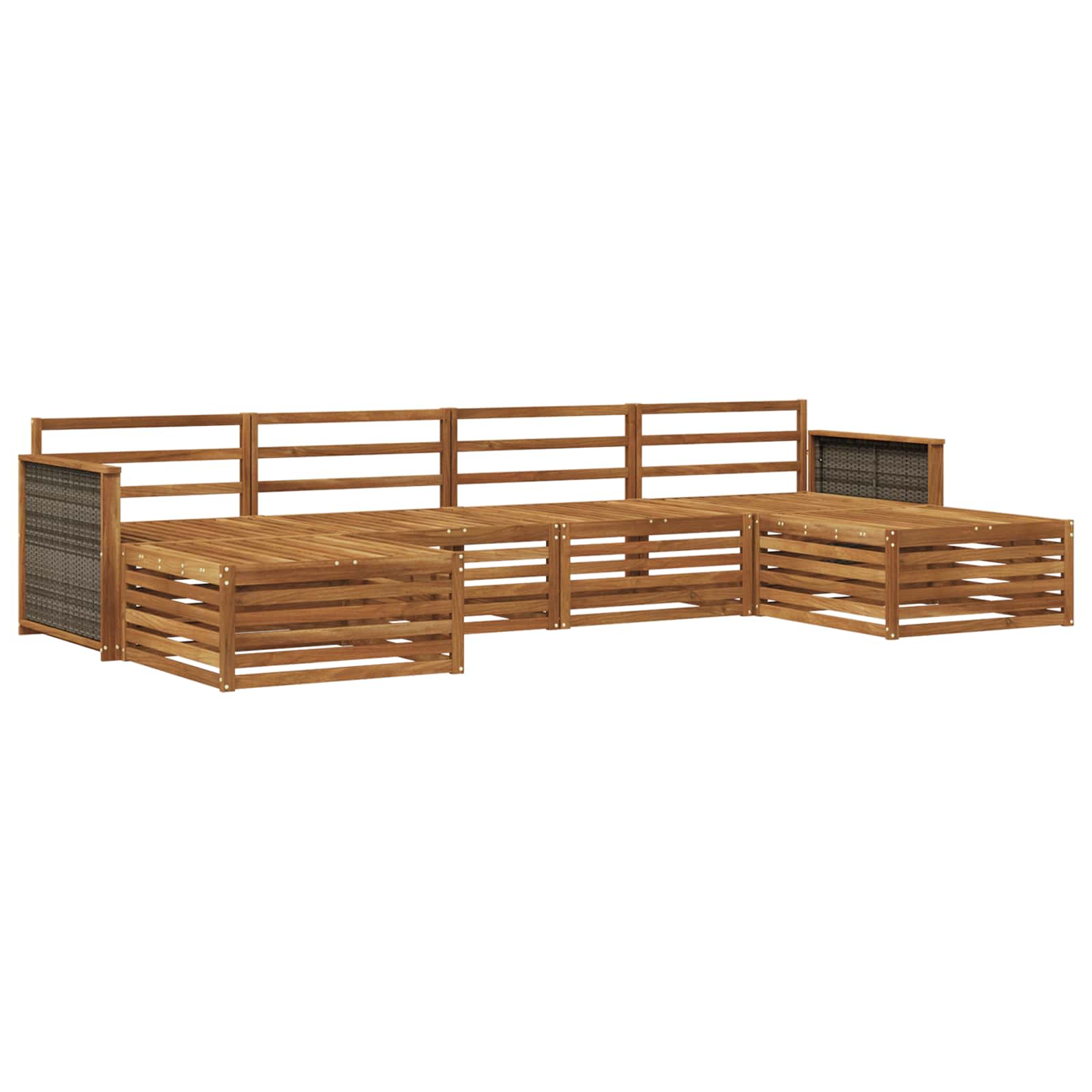 vidaXL Sofa-Sets 6 pcs Naturel Massief Acaciahout
