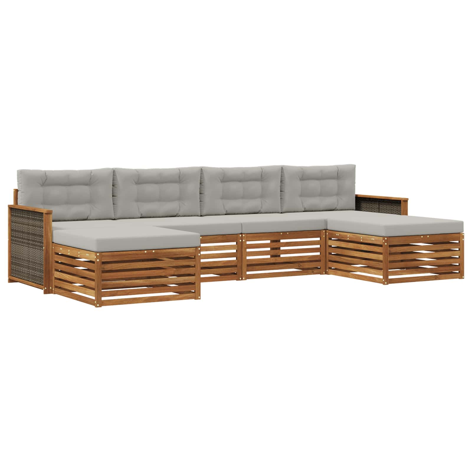 vidaXL Sofa-Sets 6 pcs Naturel Massief Acaciahout