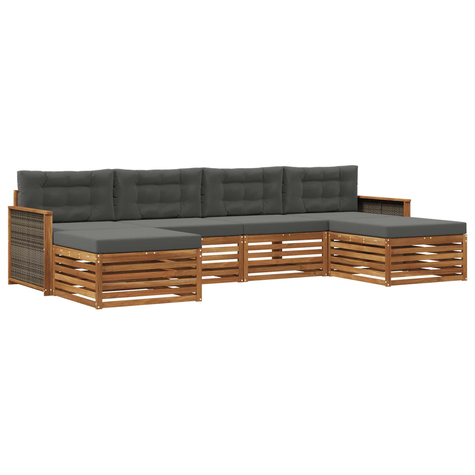 vidaXL Sofa-Sets 6 pcs Naturel Massief Acaciahout