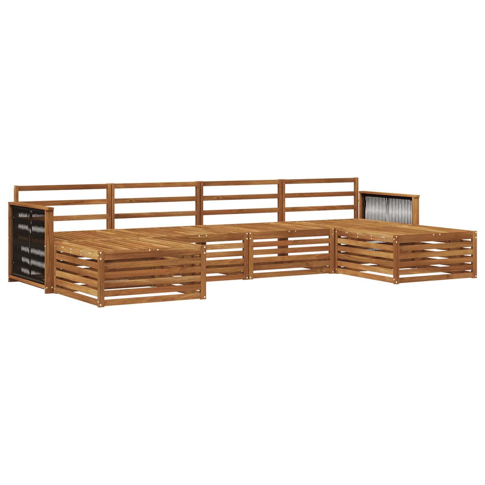 vidaXL Sofa-Sets 6 pcs Naturel Massief Acaciahout