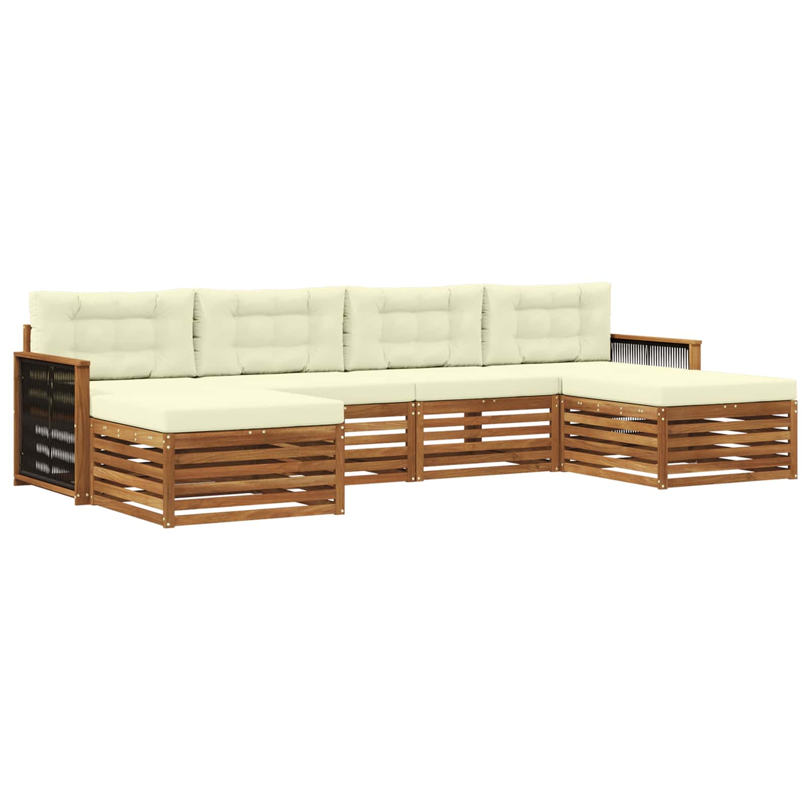 vidaXL Sofa-Sets 6 pcs Naturel Massief Acaciahout