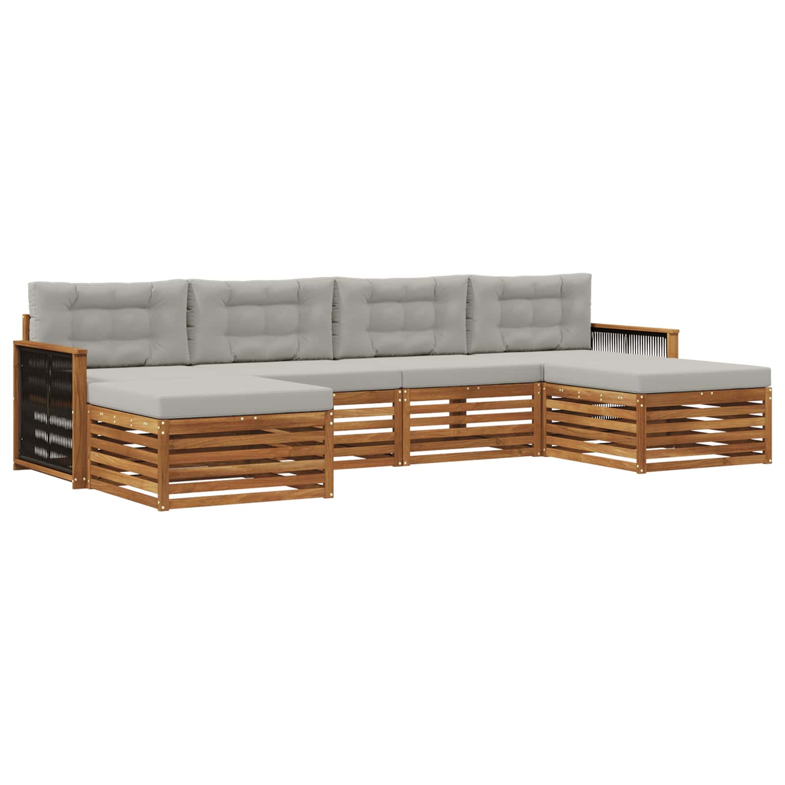 vidaXL Sofa-Sets 6 pcs Naturel Massief Acaciahout