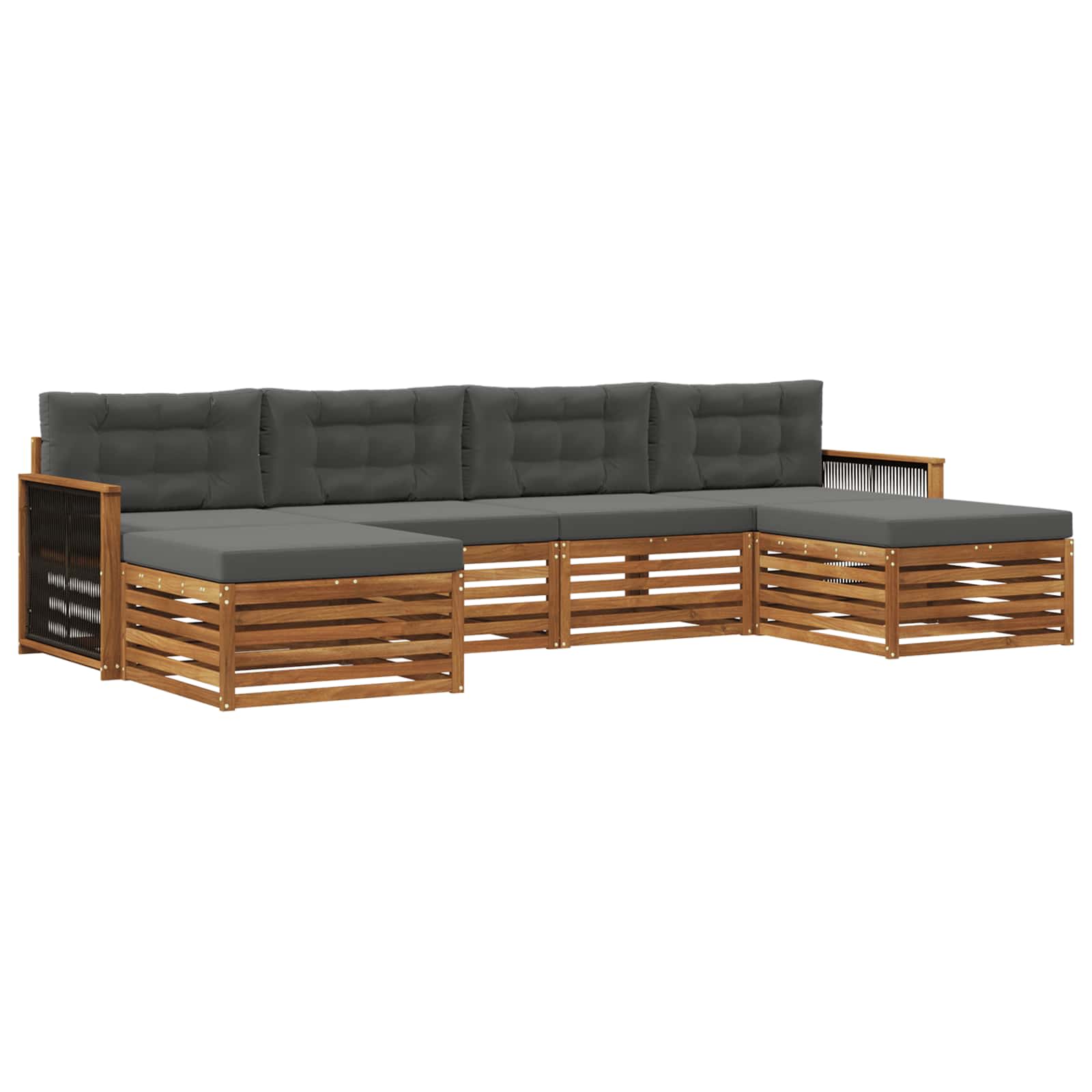 vidaXL Sofa-Sets 6 pcs Naturel Massief Acaciahout