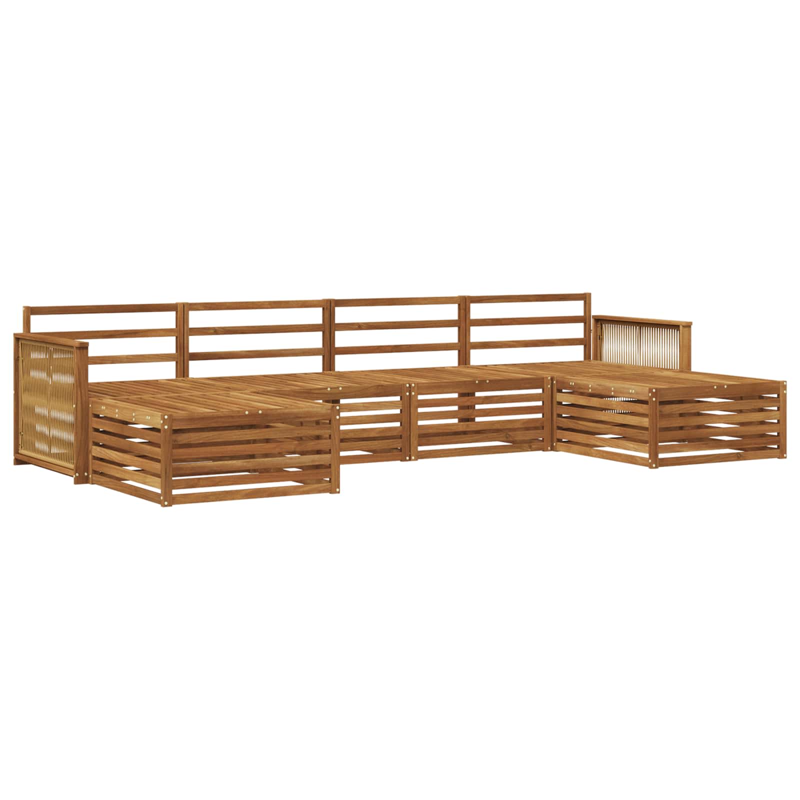 vidaXL Sofa-Sets 6 pcs Naturel Massief Acaciahout