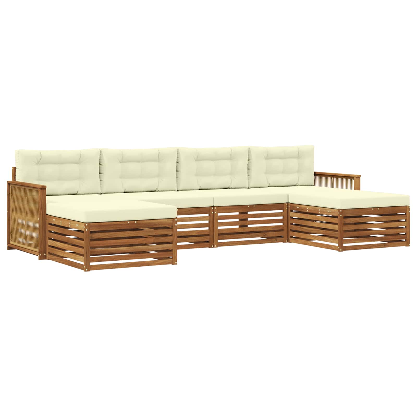 vidaXL Sofa-Sets 6 pcs Naturel Massief Acaciahout