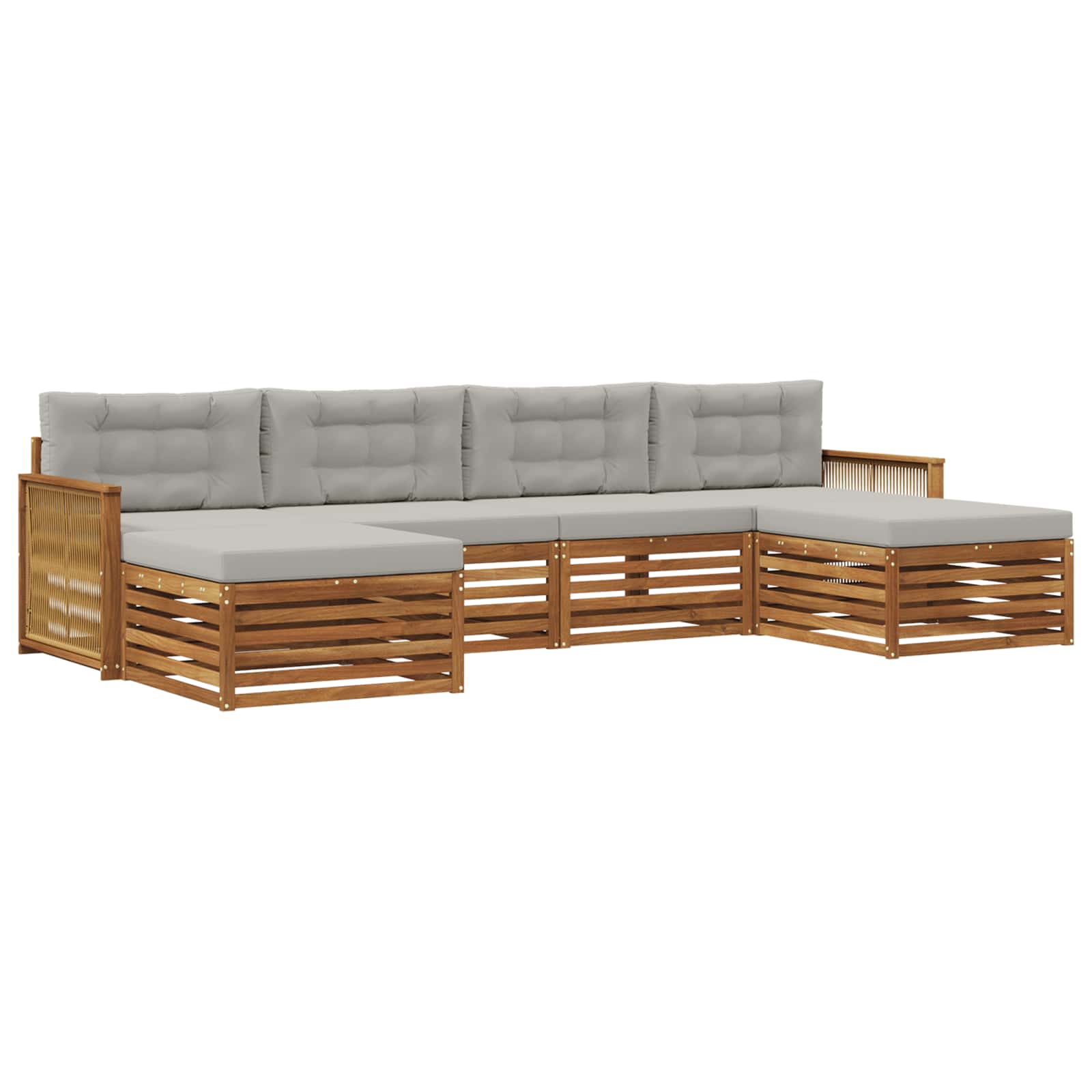 vidaXL Sofa-Sets 6 pcs Naturel Massief Acaciahout